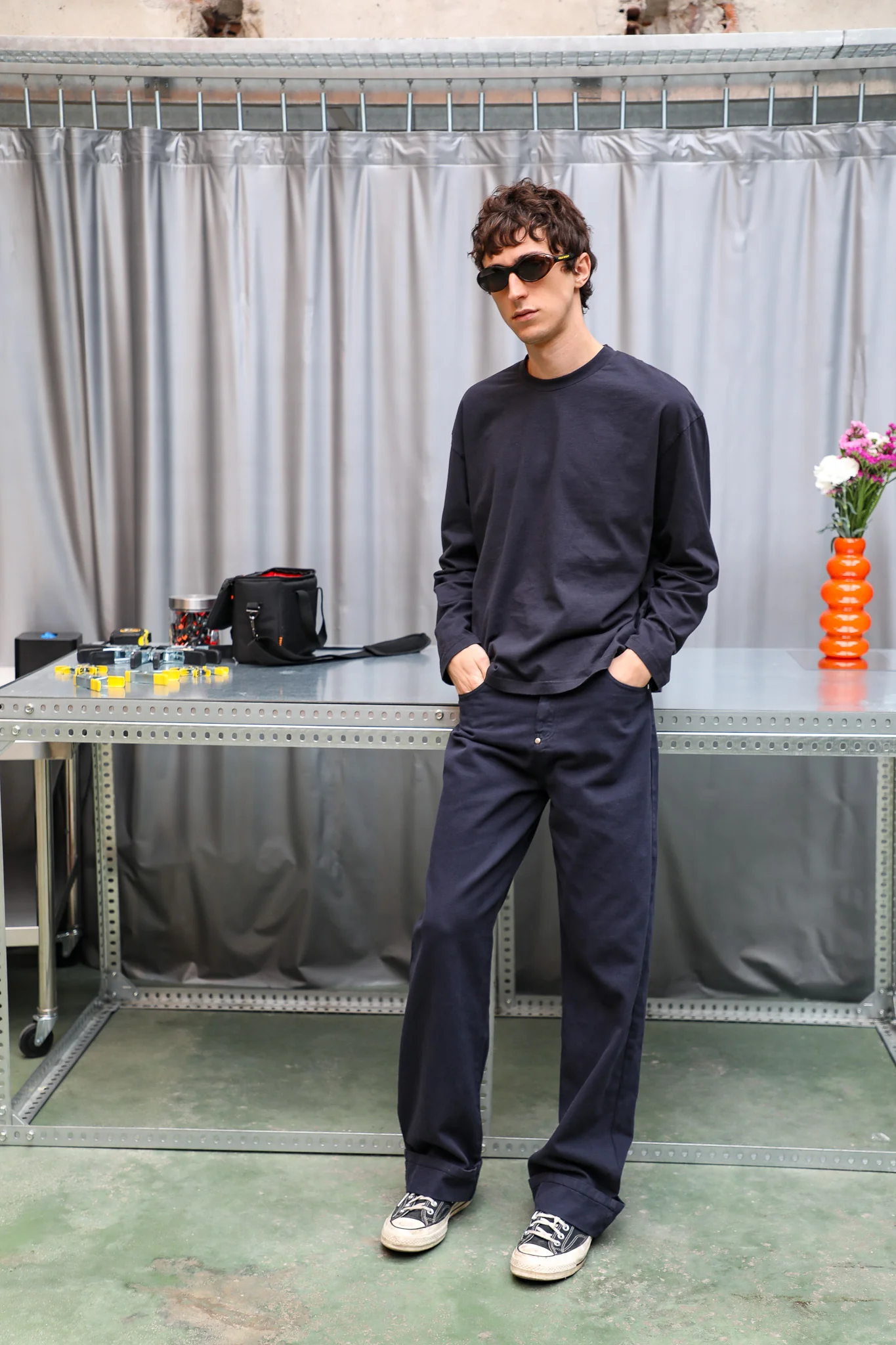 Back Detail Pants Dark Navy - Image 10