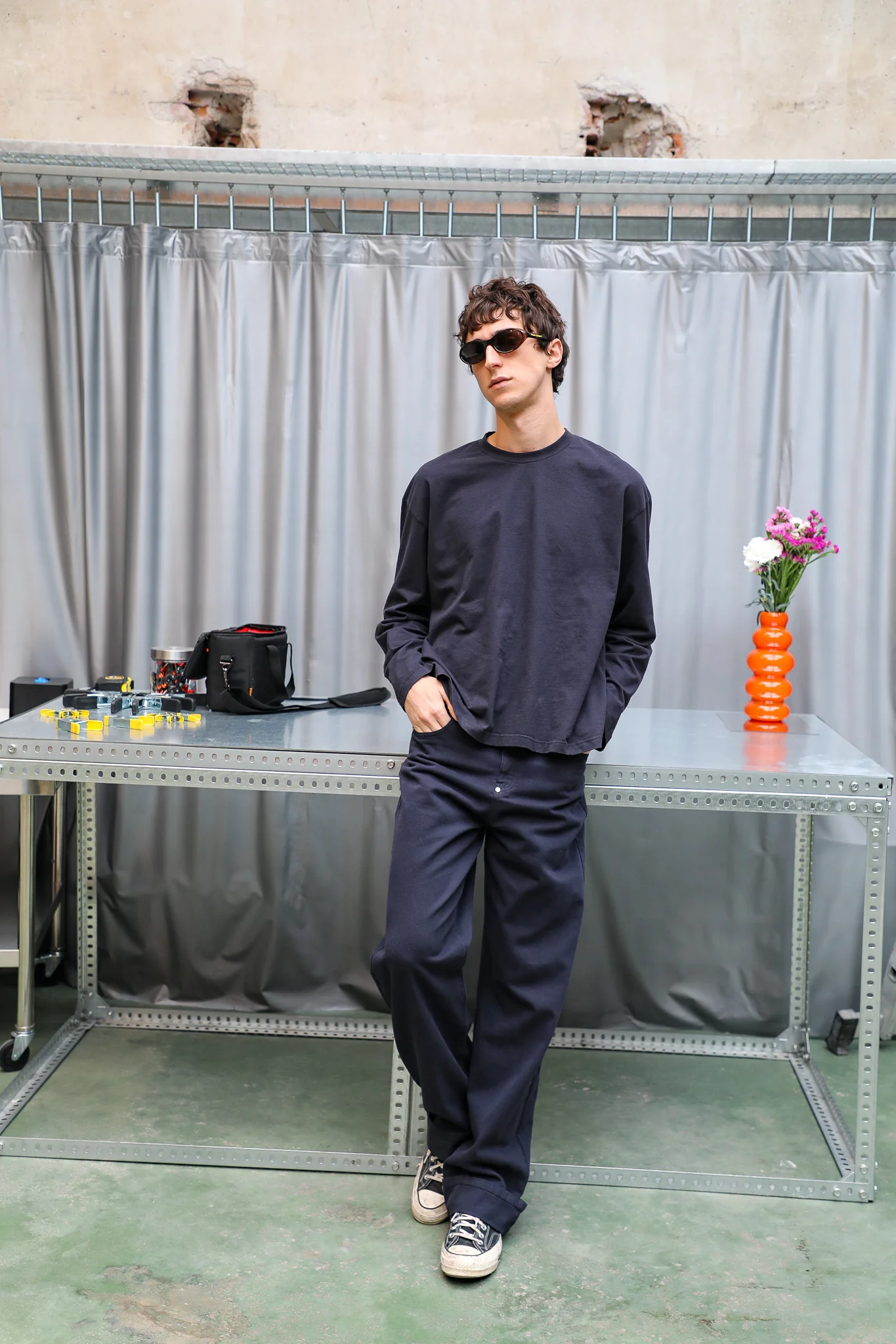 Back Detail Pants Dark Navy - Image 4