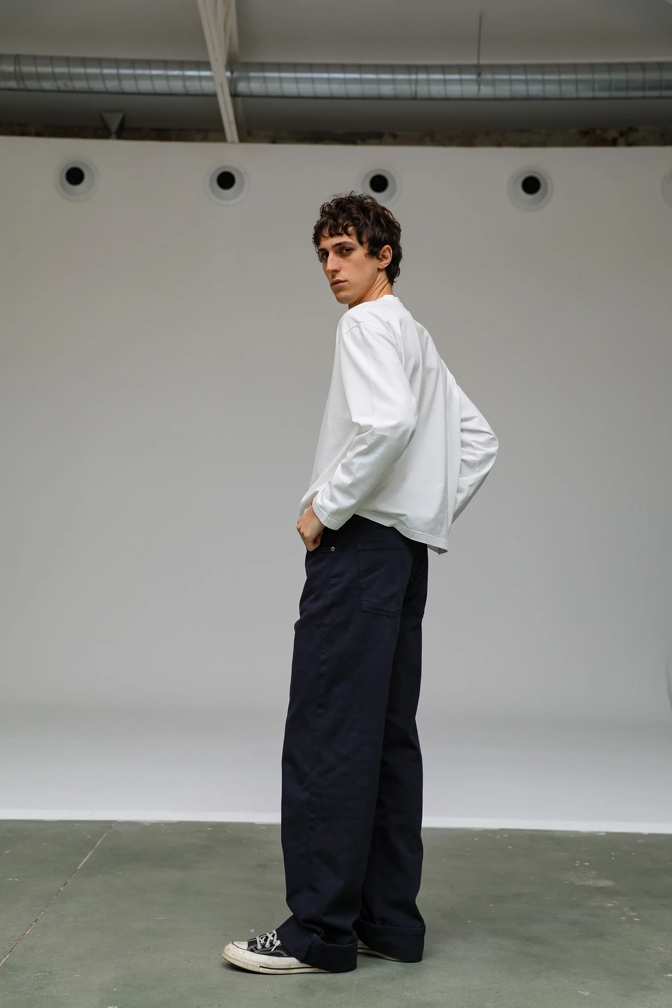 Back Detail Pants Dark Navy - Image 9