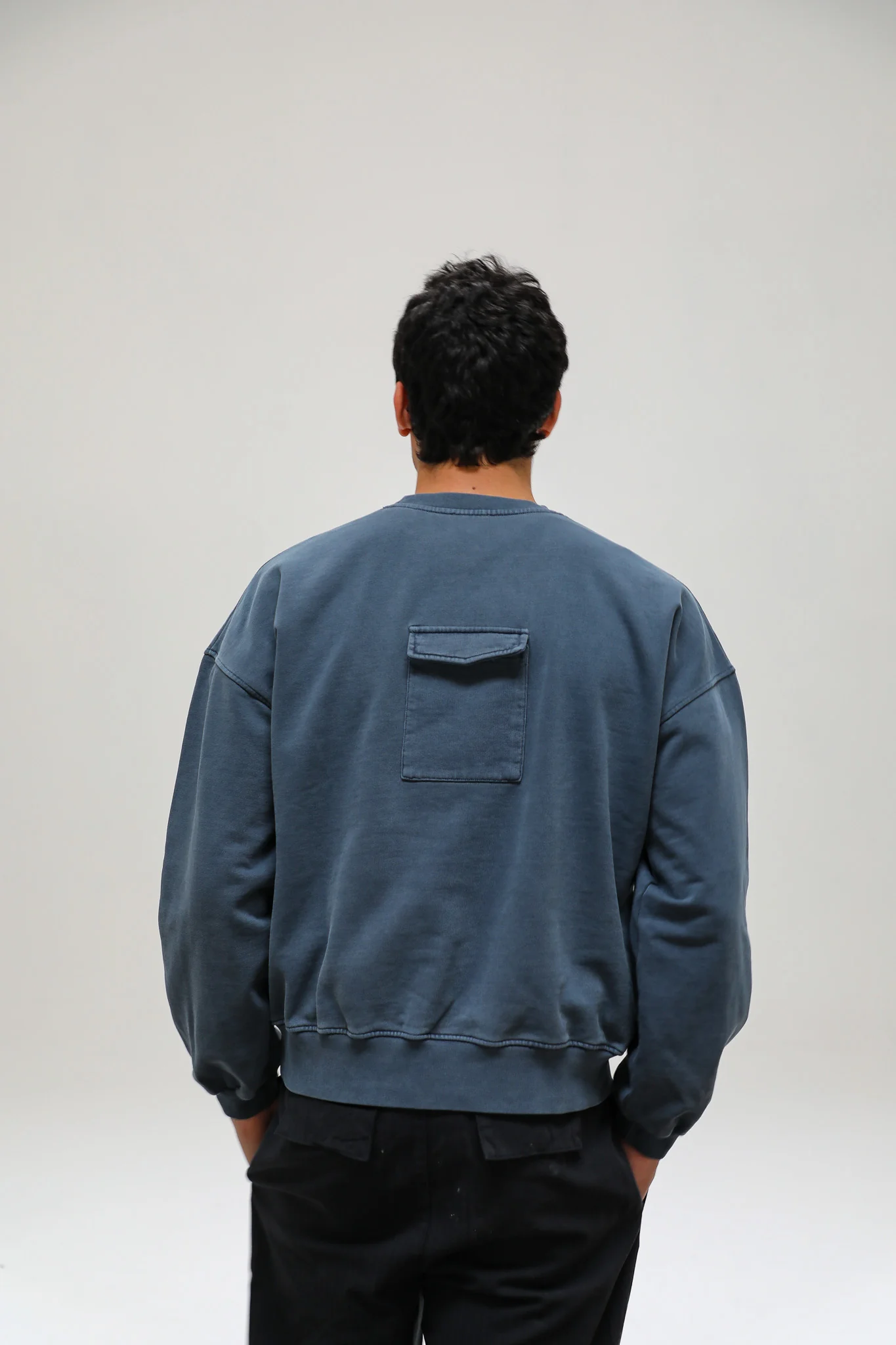 Back Pocket Sweatshirt Blue - Image 3
