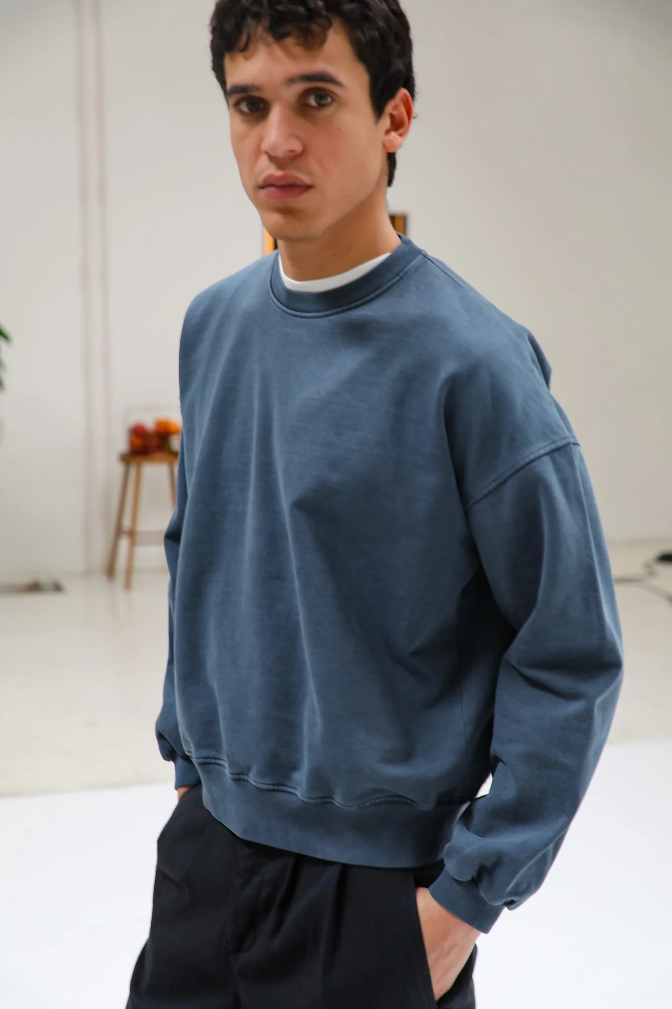 Back Pocket Sweatshirt Blue - Image 7