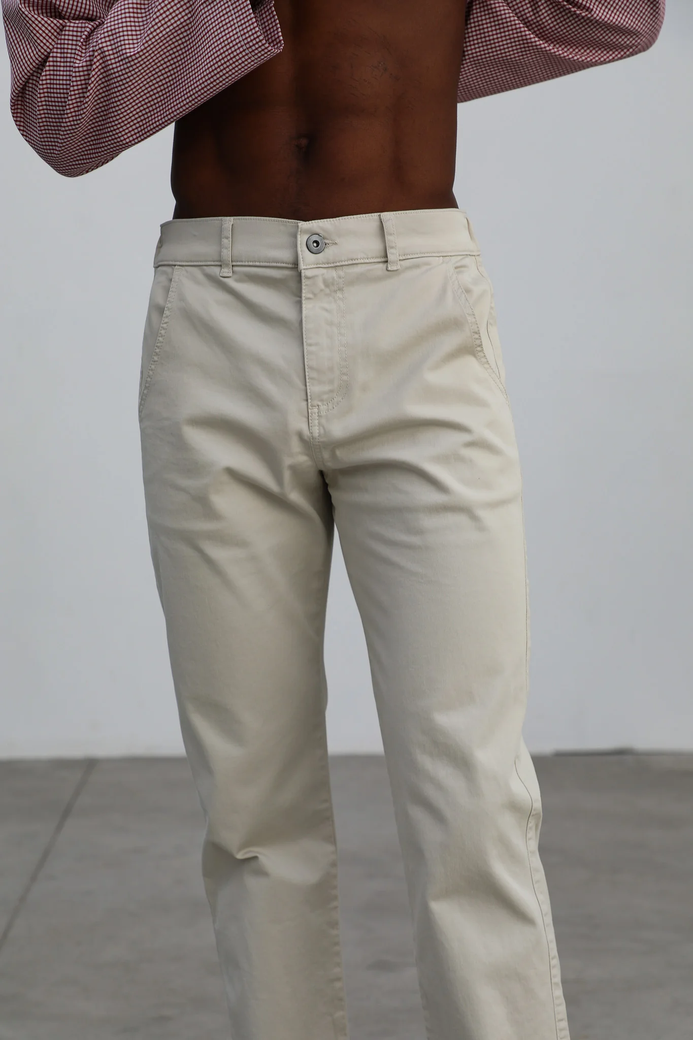 Button Comfy Pants Natural - Image 3