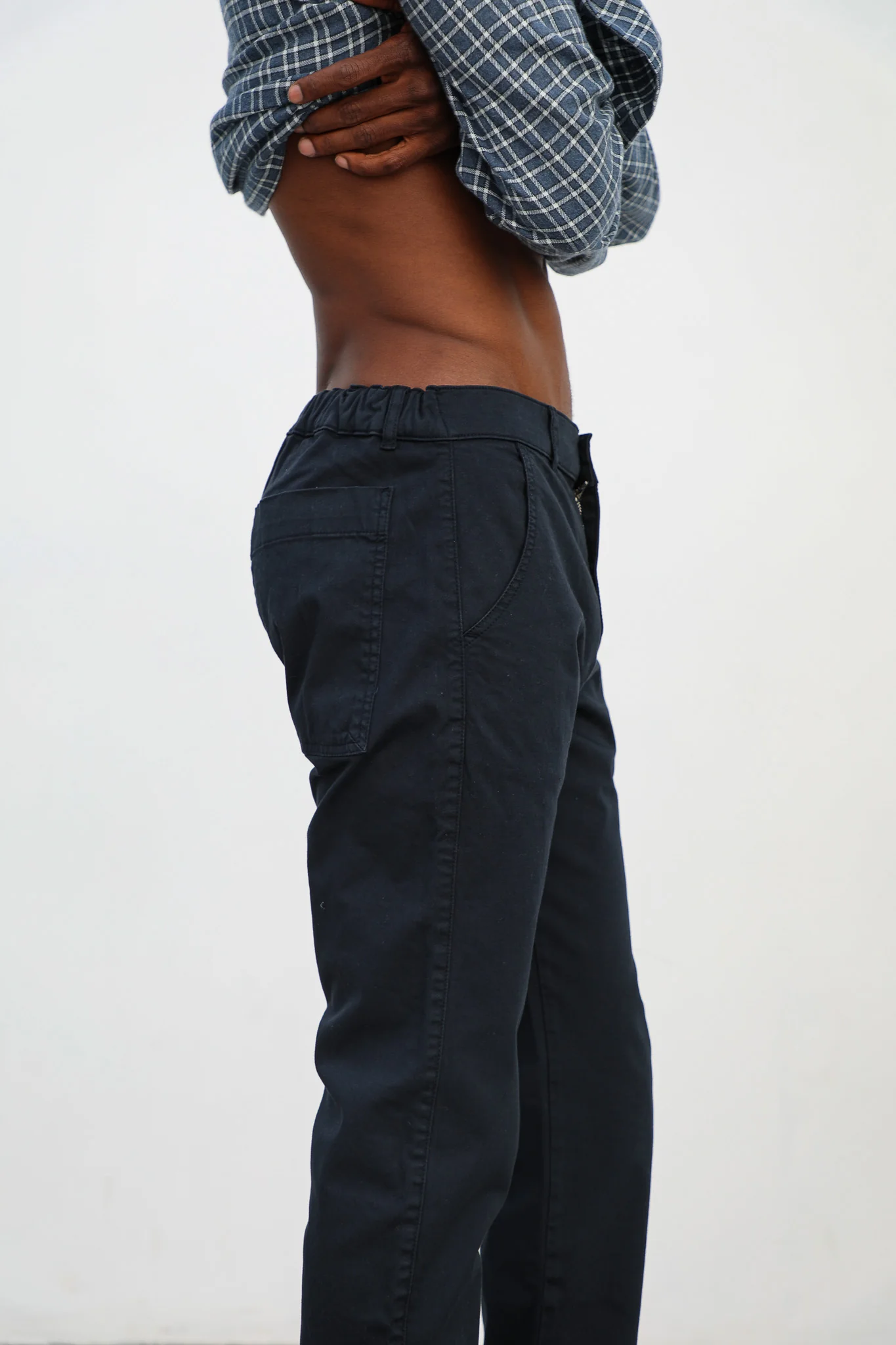 Button Comfy Pants Navy - Image 4