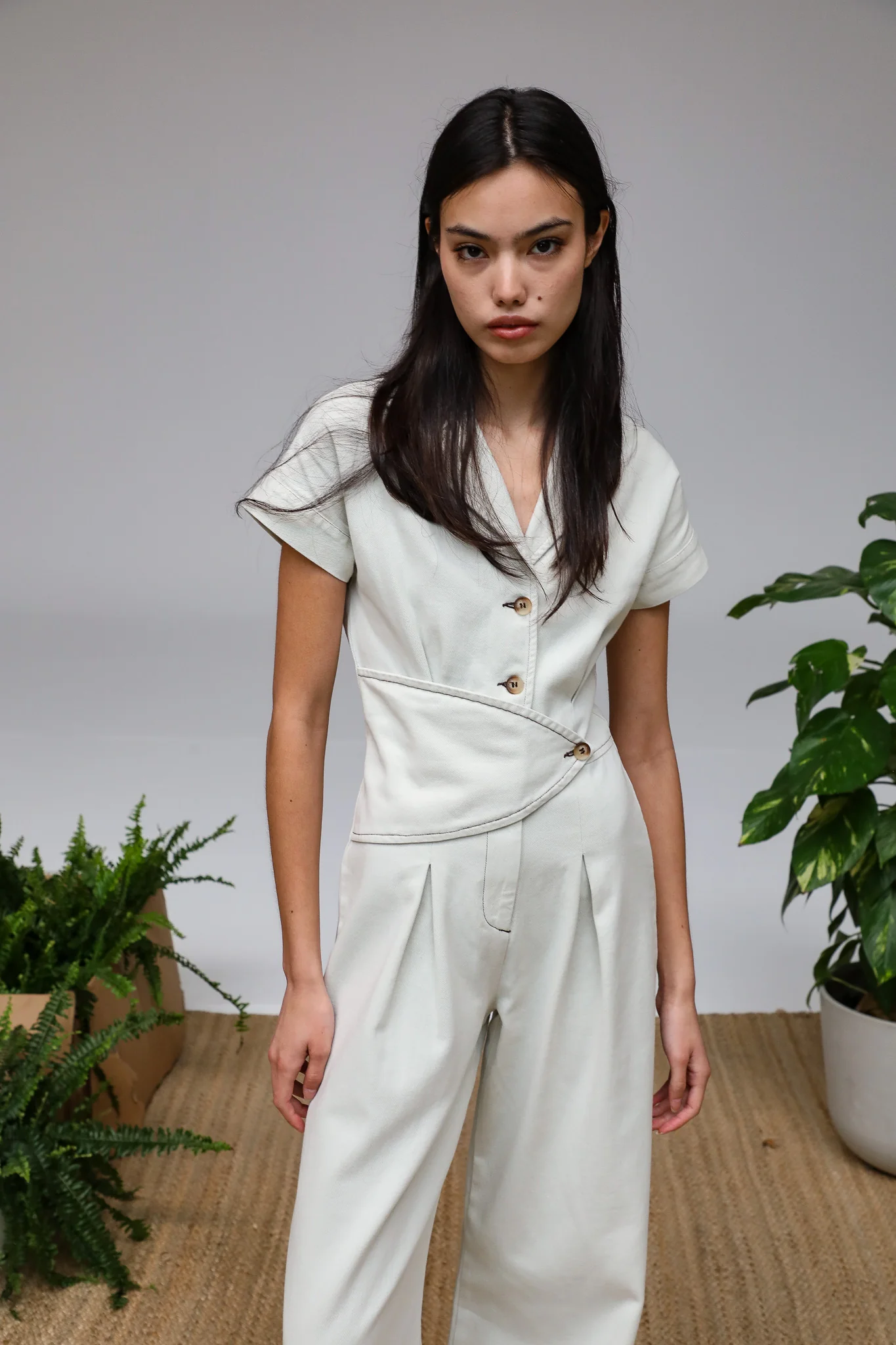 Buttons Romper Natural - Image 6