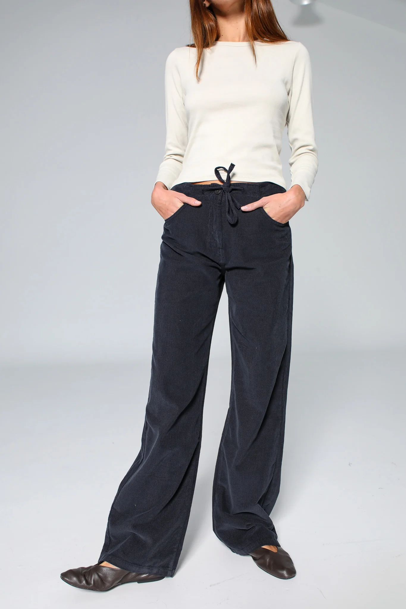 Corduroy Pants Navy - Image 8