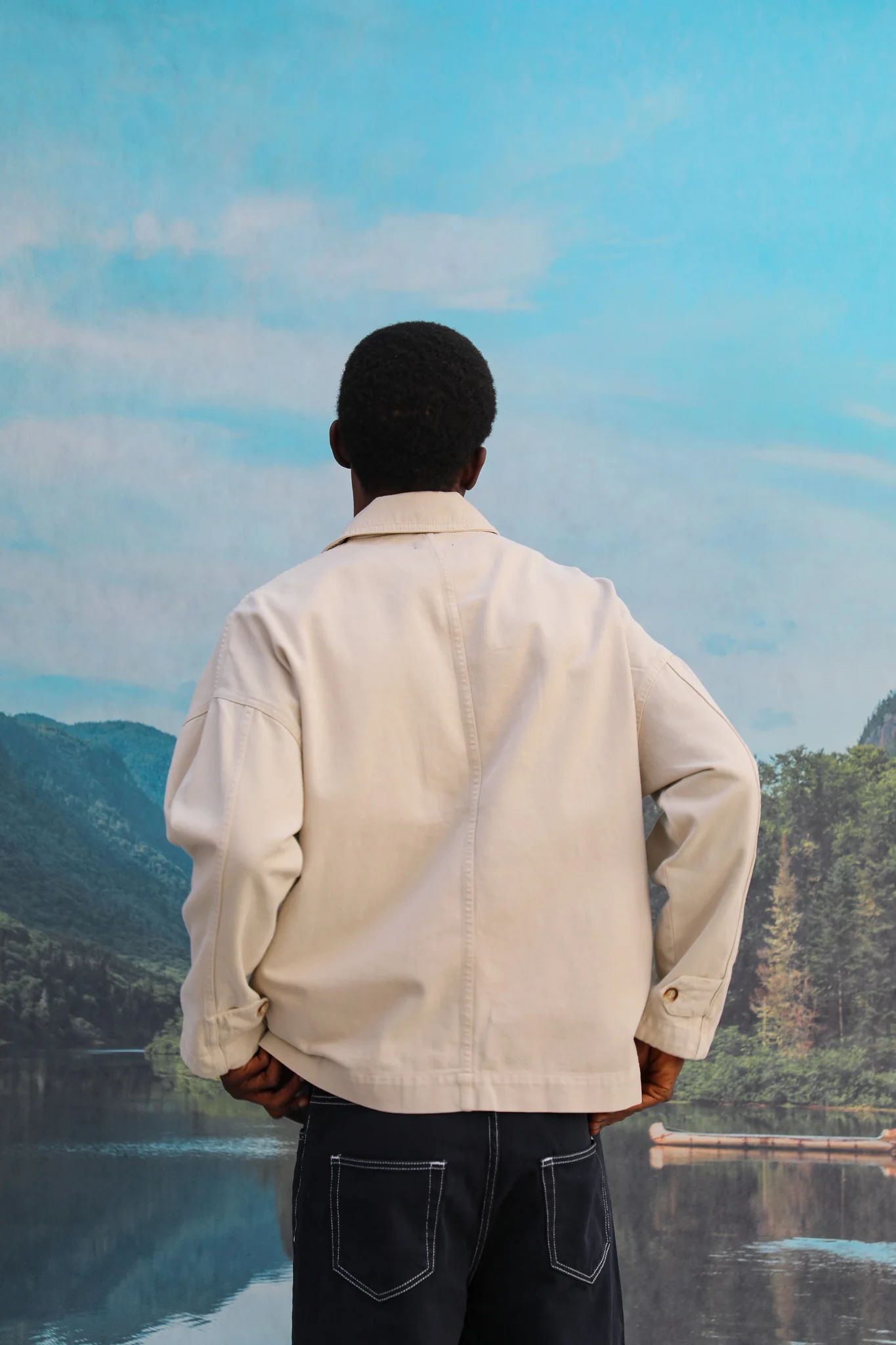 Crossed Jacket Beige - Image 9