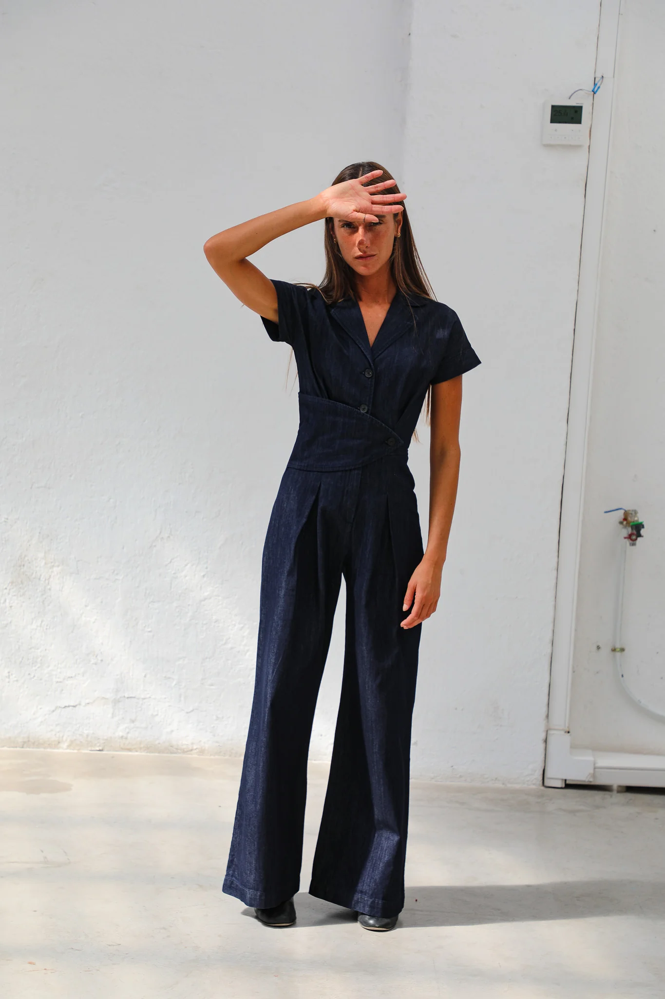 Denim Buttons Romper - Image 10