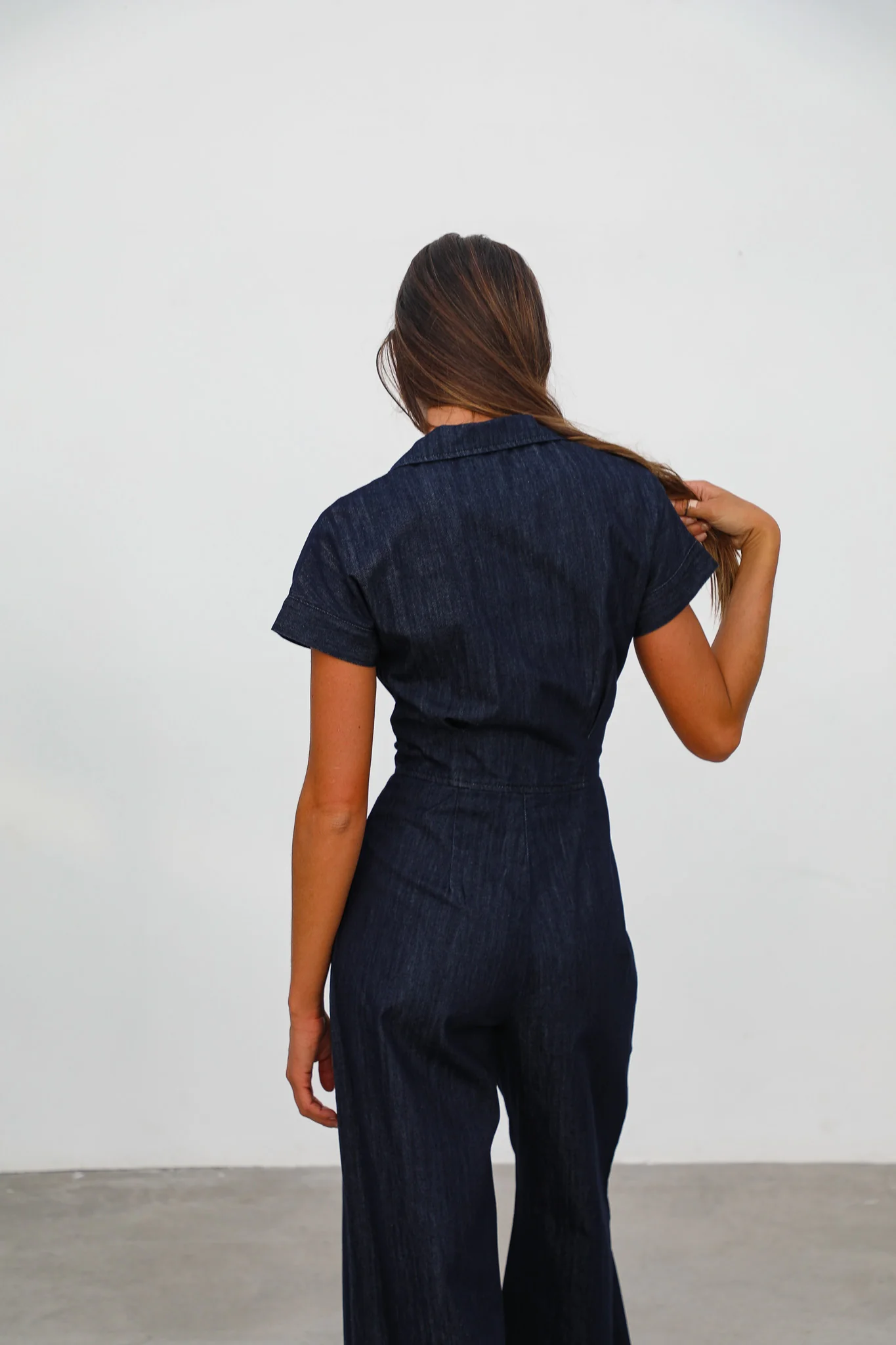 Denim Buttons Romper - Image 13