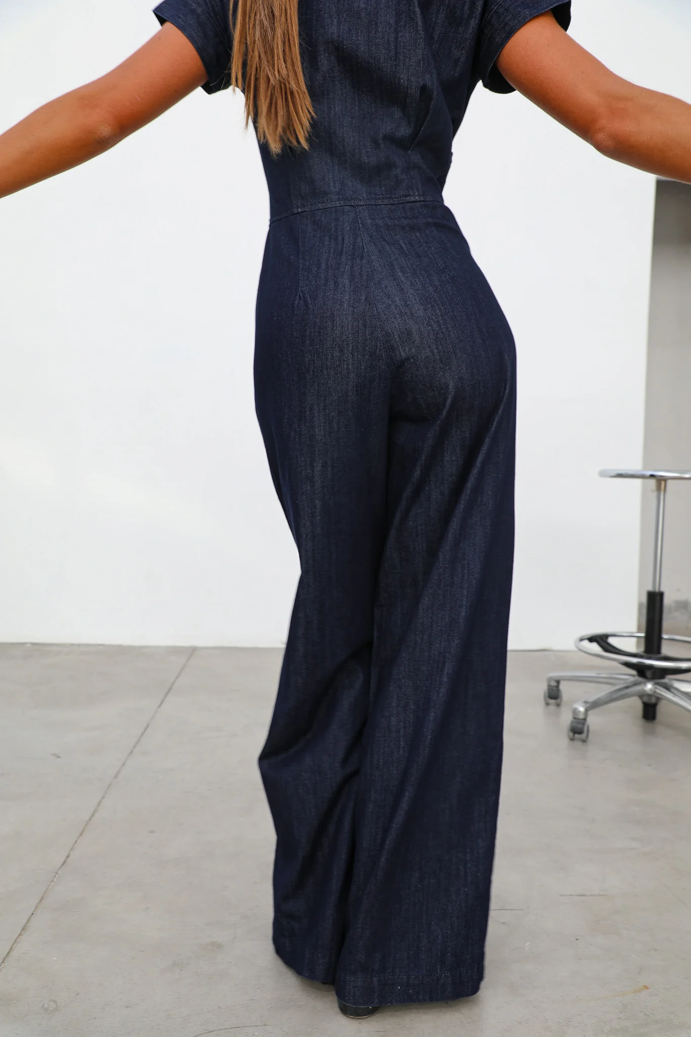 Denim Buttons Romper - Image 7