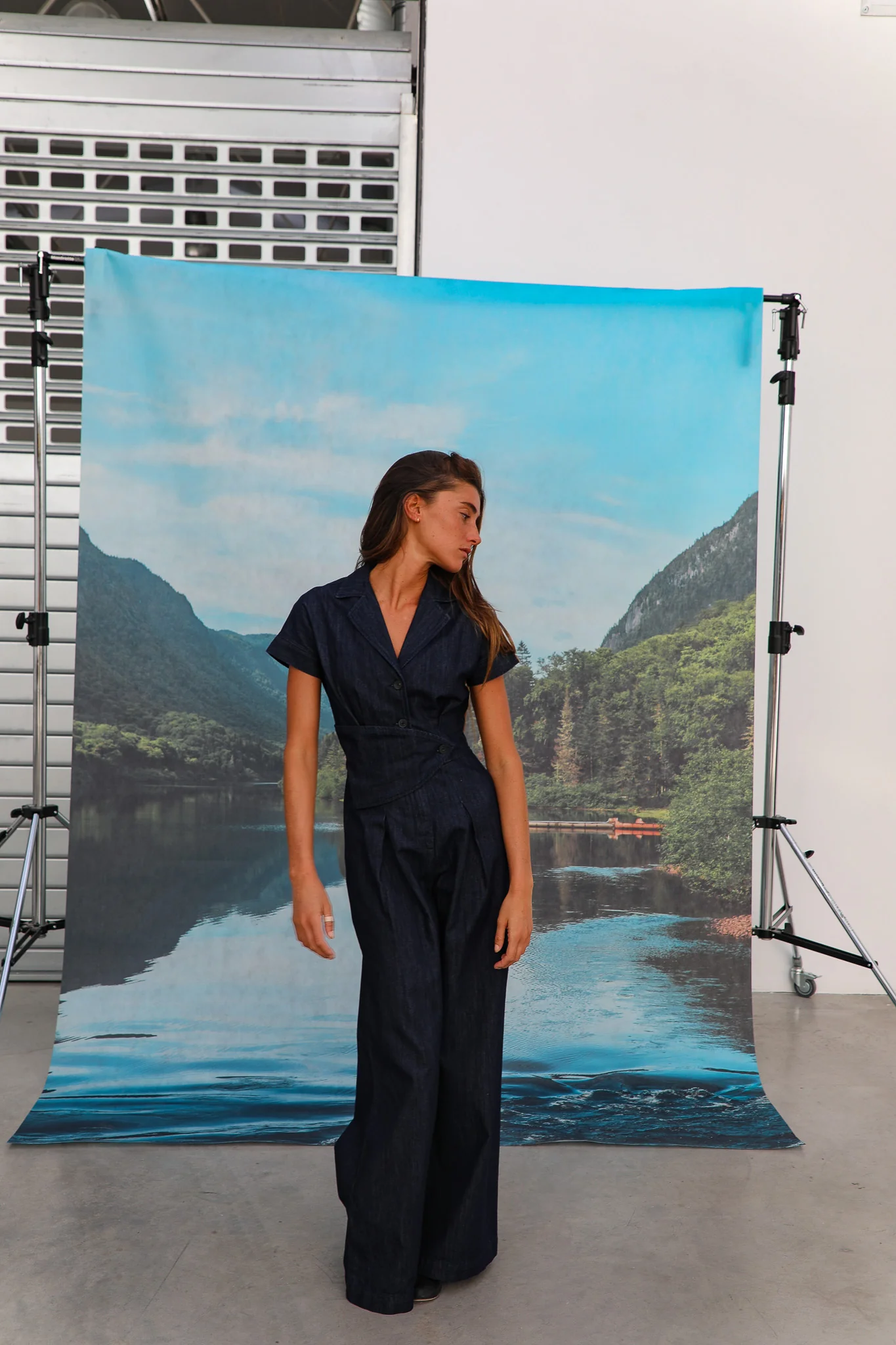 Denim Buttons Romper - Image 8