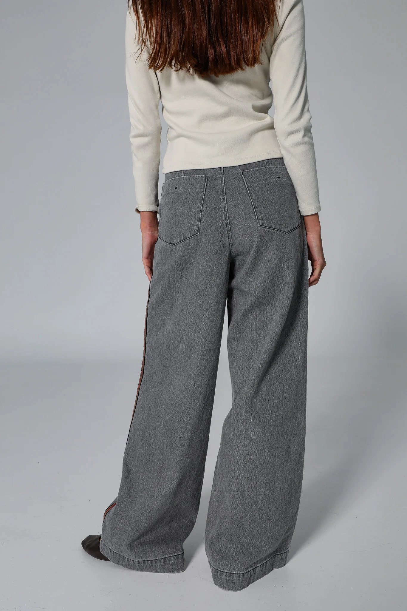 Denim Pants Stripe Detail - Image 10