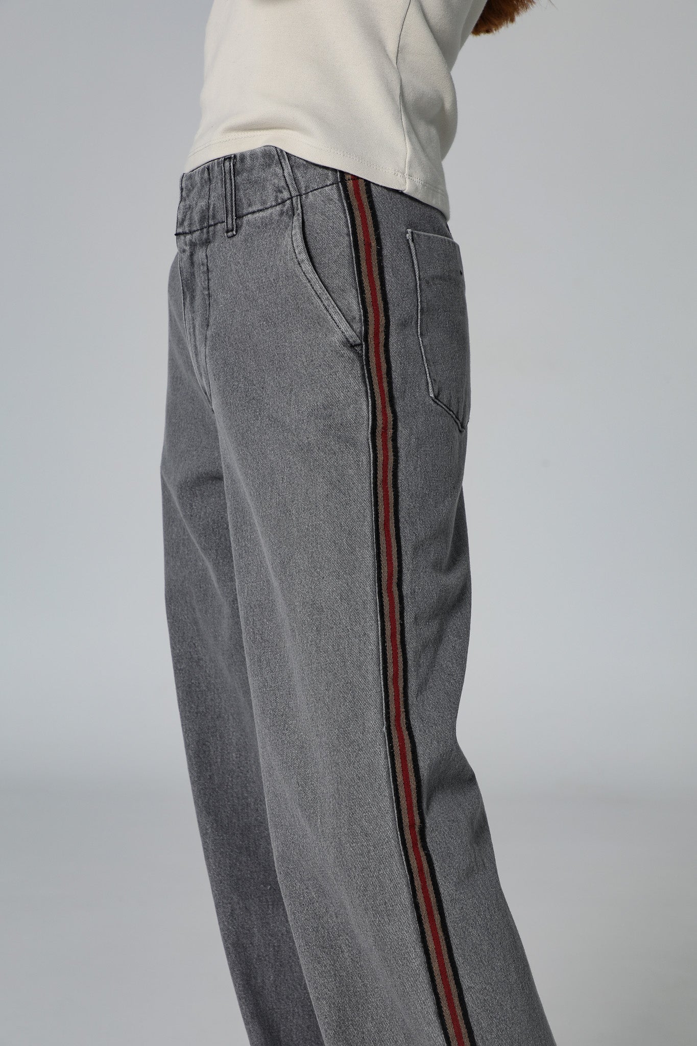 Denim Pants Stripe Detail - Image 5