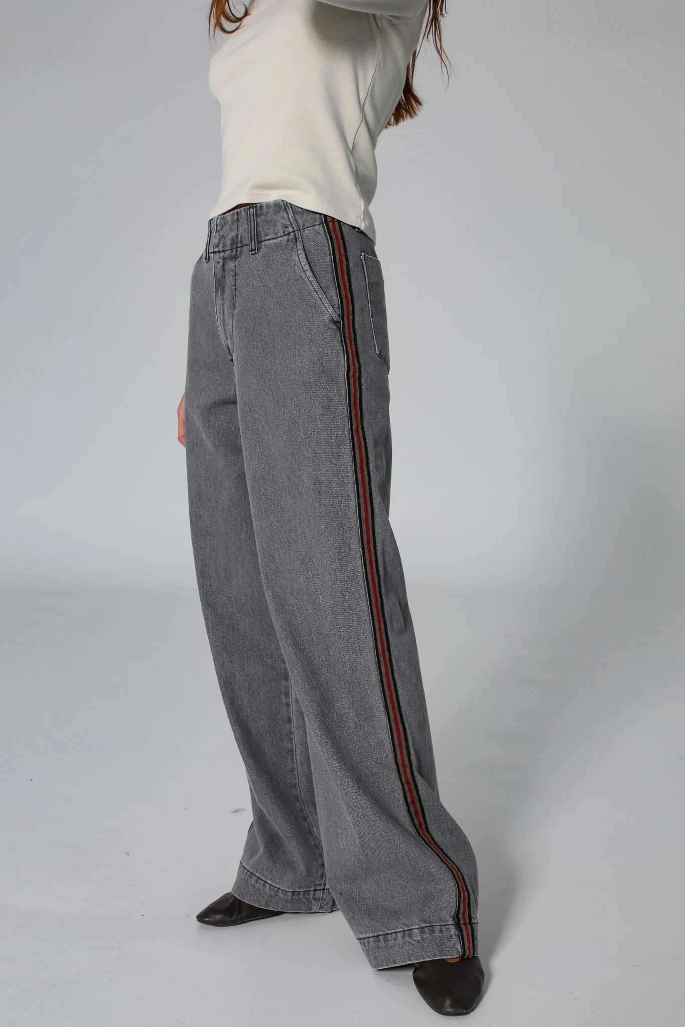 Denim Pants Stripe Detail - Image 8