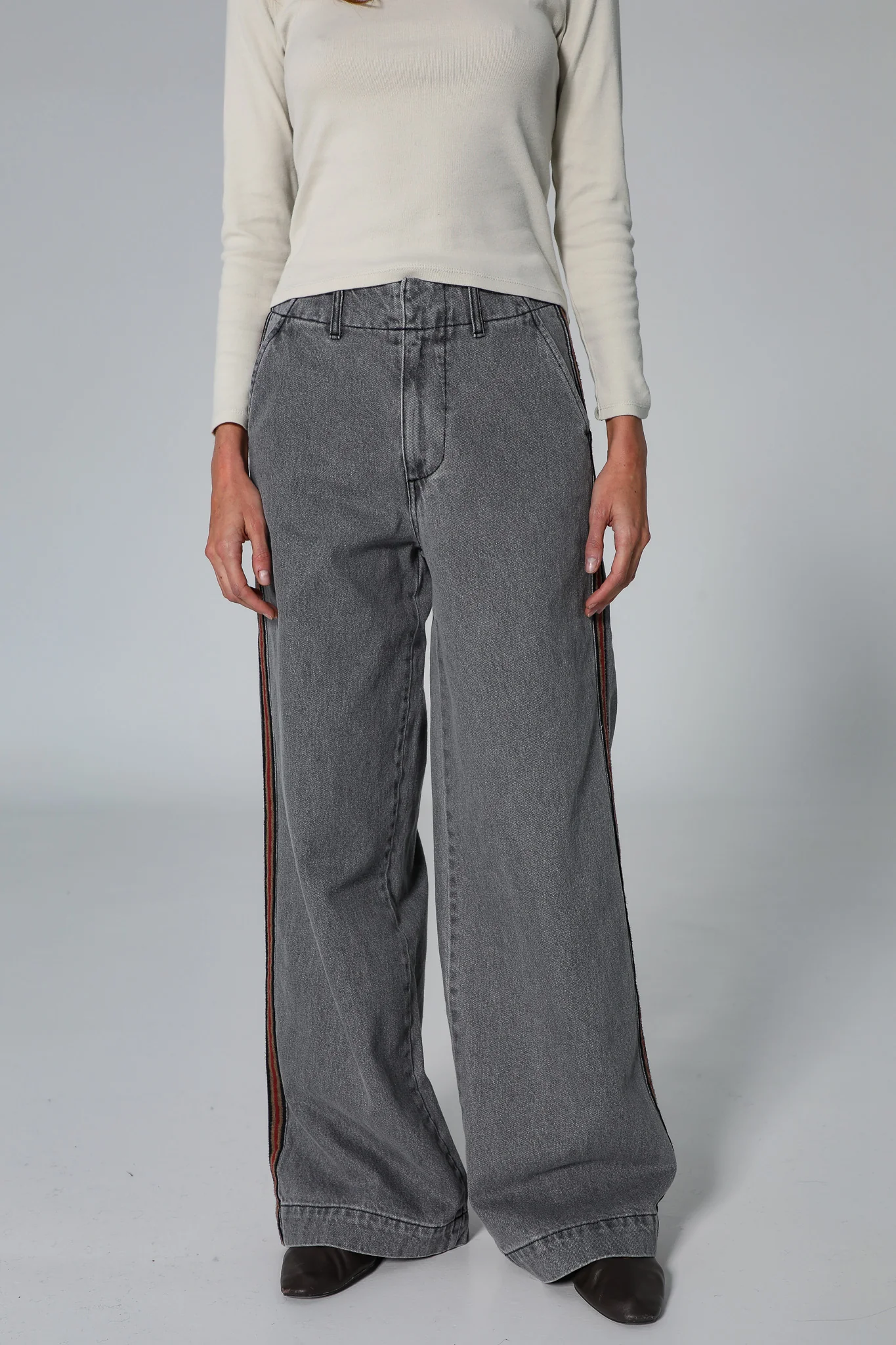 Denim Pants Stripe Detail - Image 9
