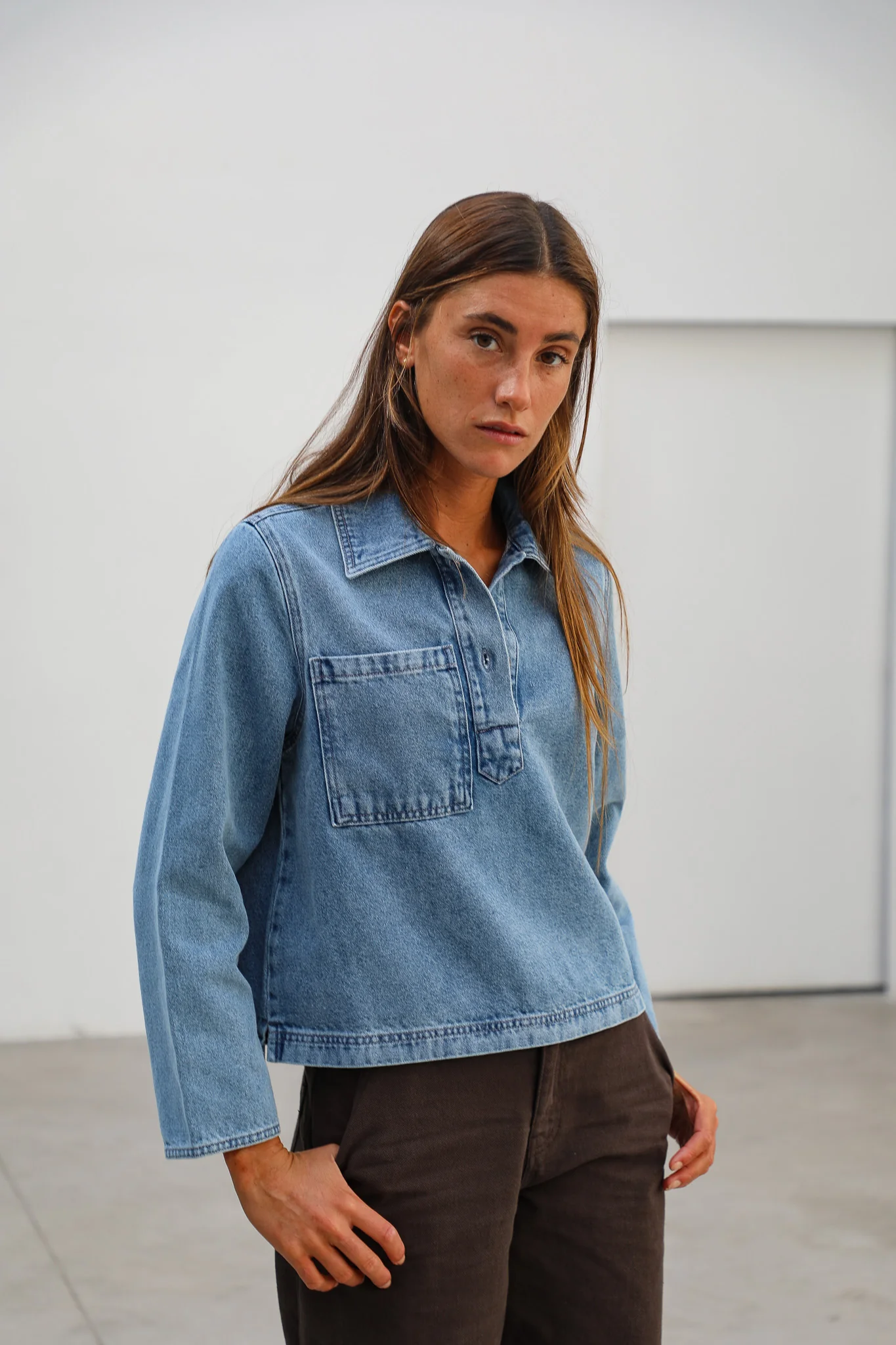 Denim Polo Light Blue - Image 3