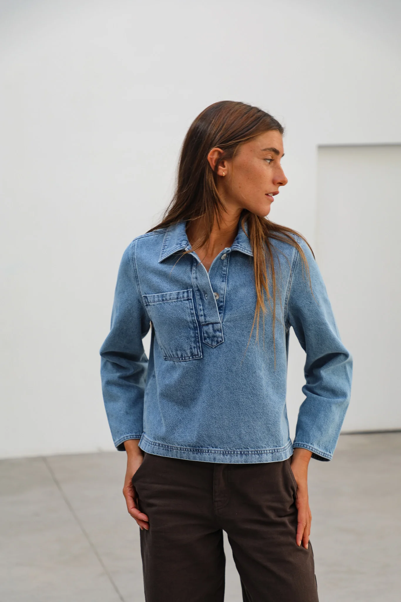 Denim Polo Light Blue - Image 4