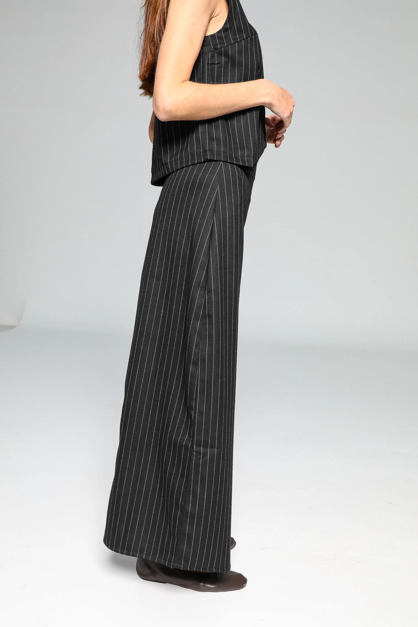 Diplomatic Stripes Skirt Black & Grey - Image 3