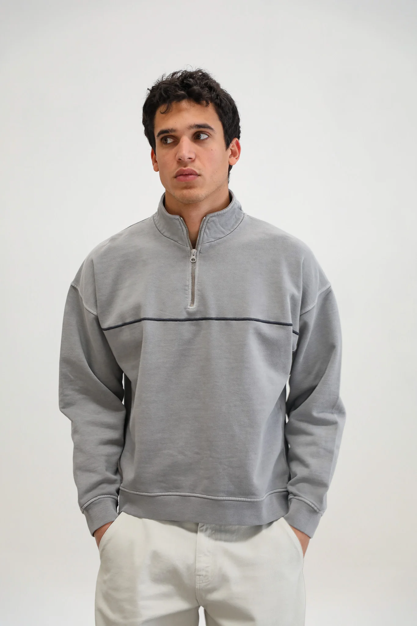 Flow Hoodie Line Light Grey - Image 4