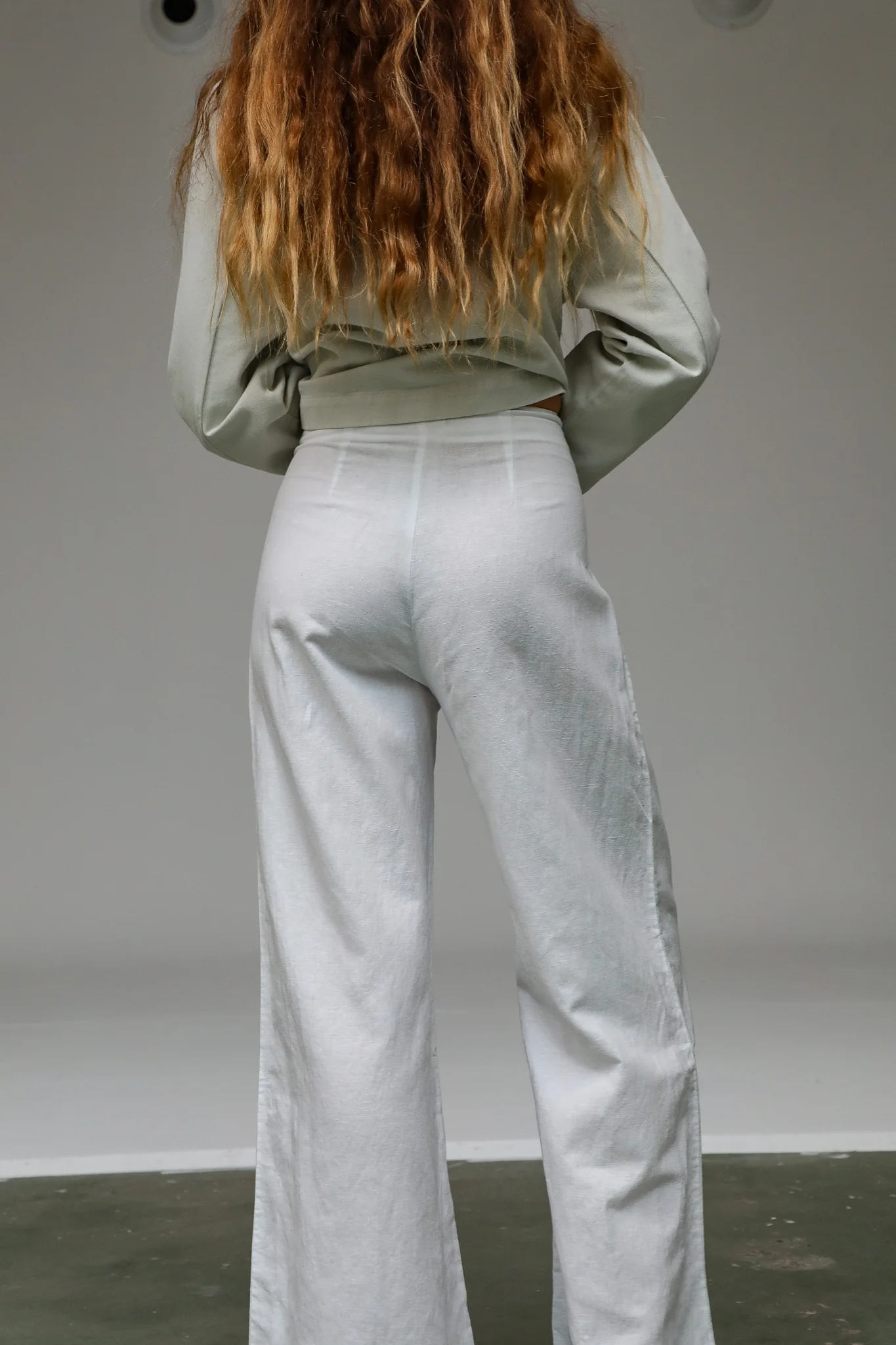 Linen Wrap Pants White - Image 8