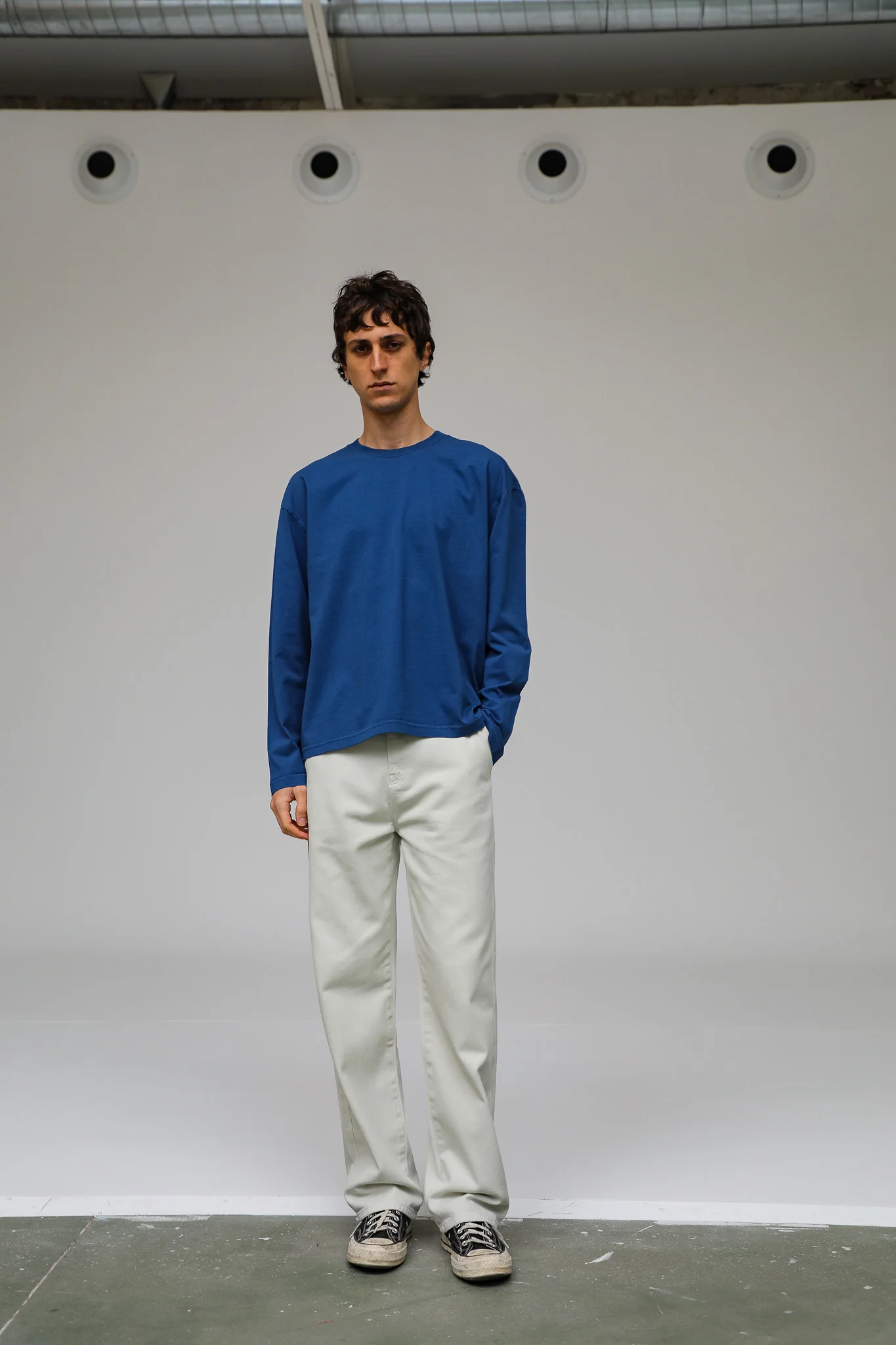 Long Trendy Modern T-Shirt Blue - Image 4