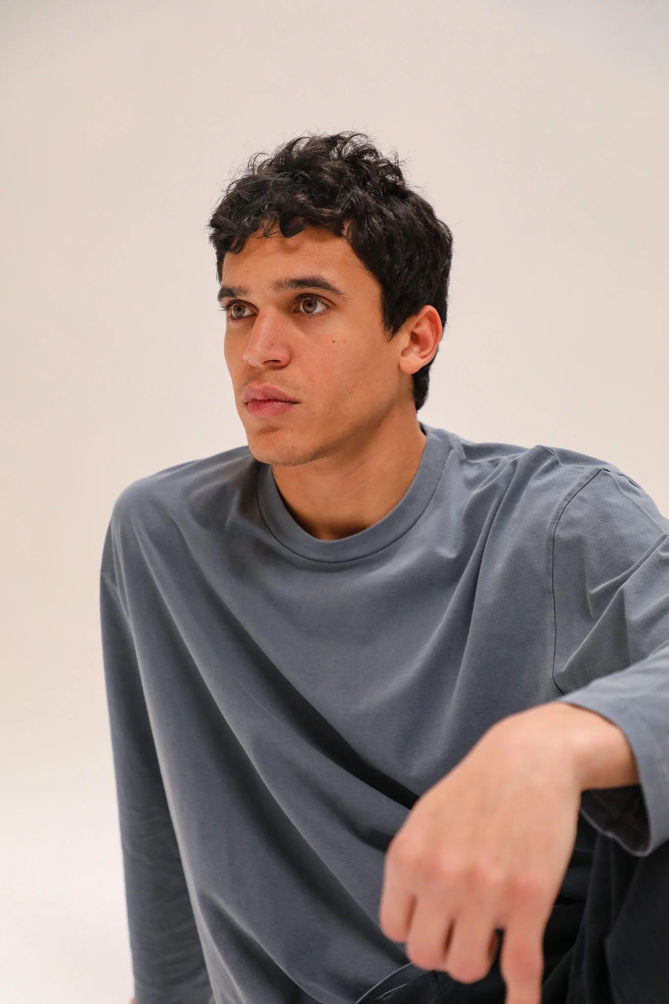 Long Trendy Modern T-Shirt Blue - Image 3