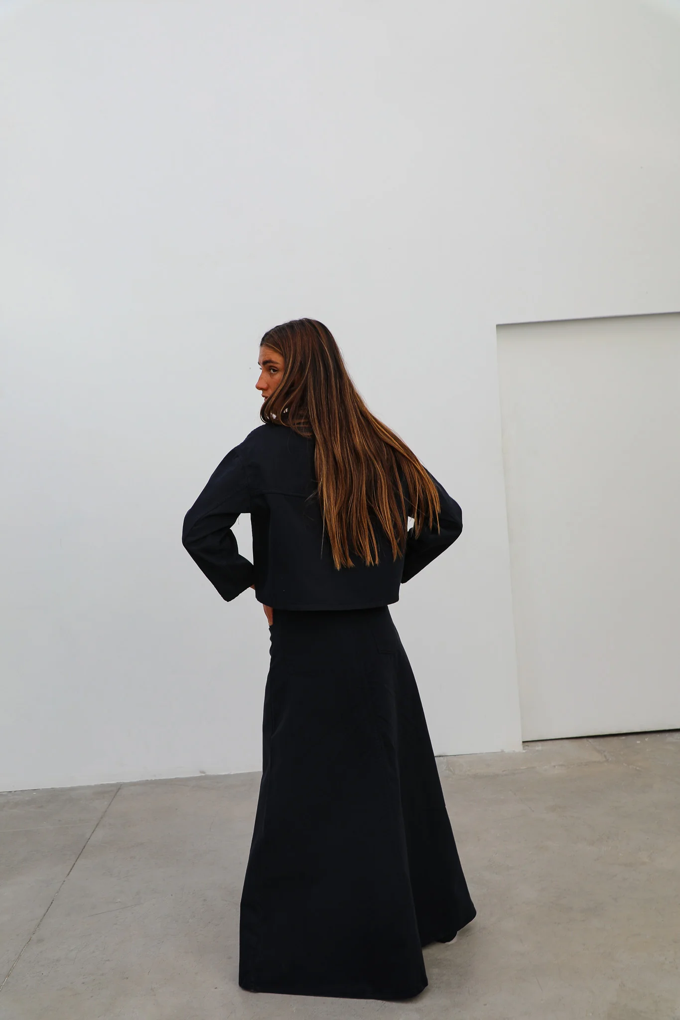 Maxi Denim Skirt Navy - Image 7