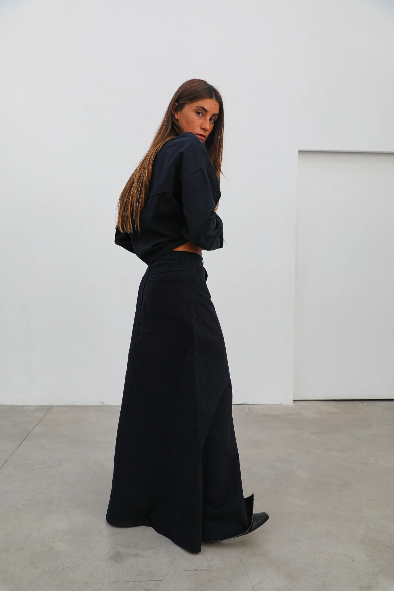 Maxi Denim Skirt Navy - Image 9