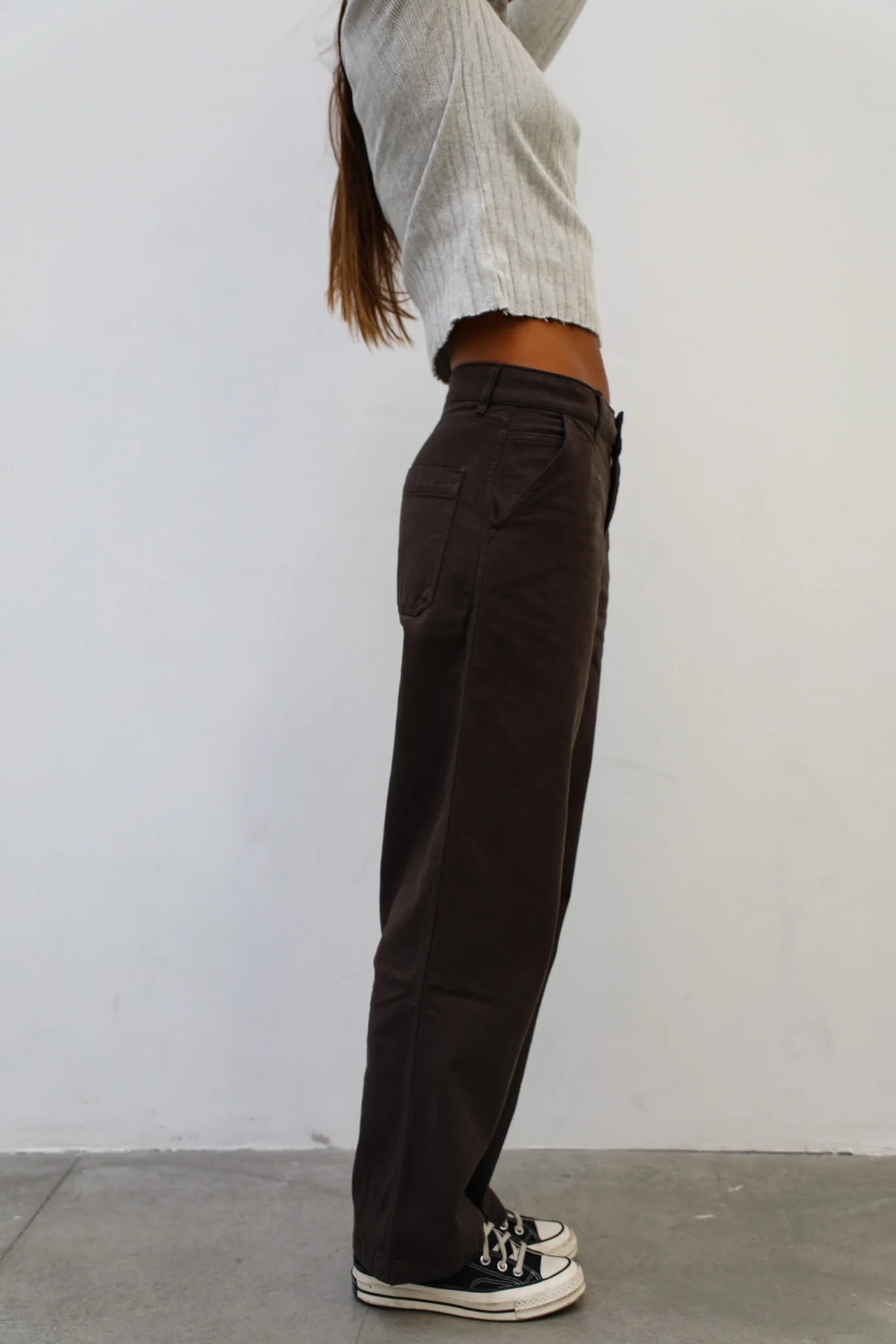 Modern Comfy Pants Women Dark Brown - Image 5