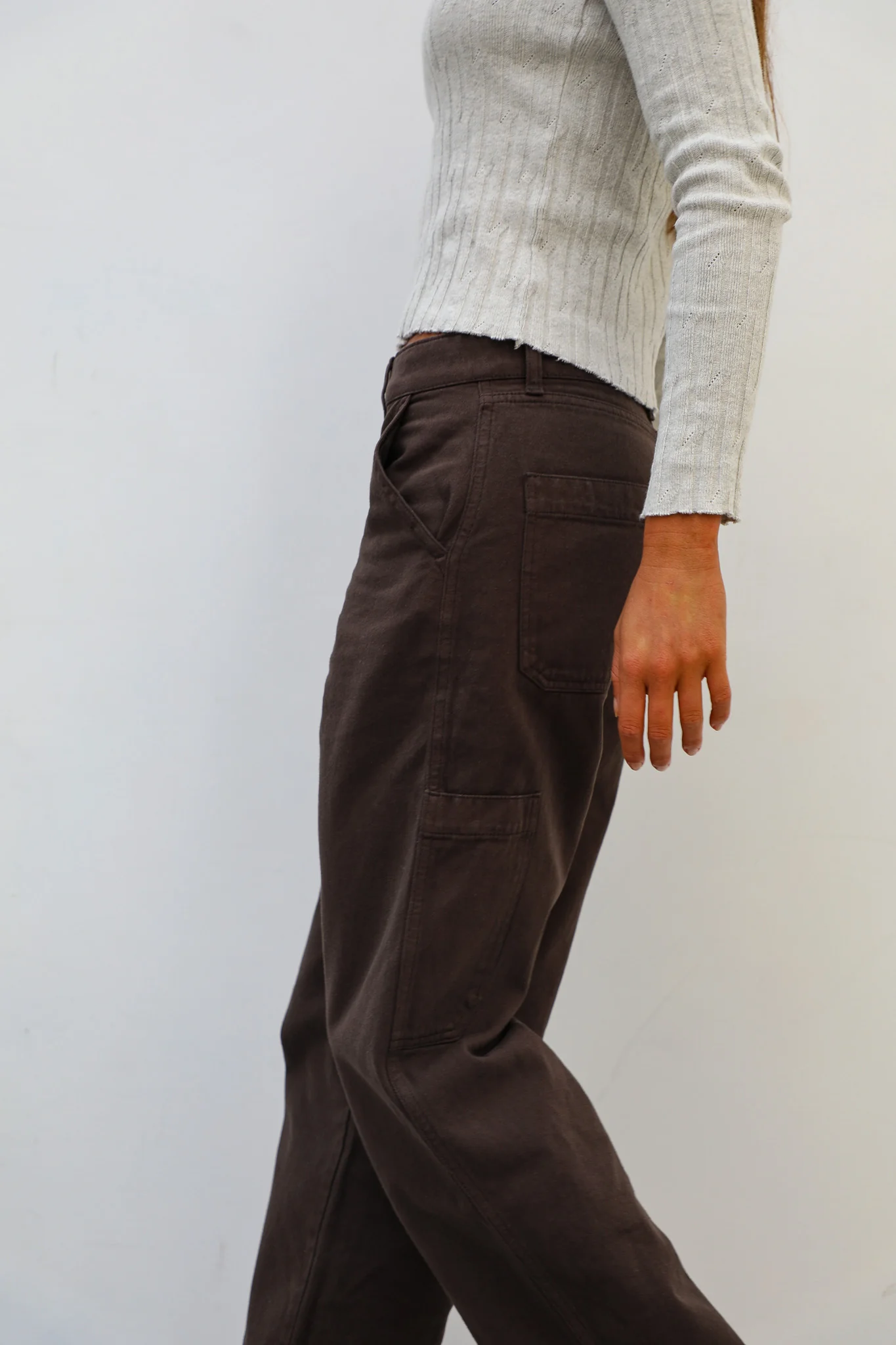 Modern Comfy Pants Women Dark Brown - Image 7