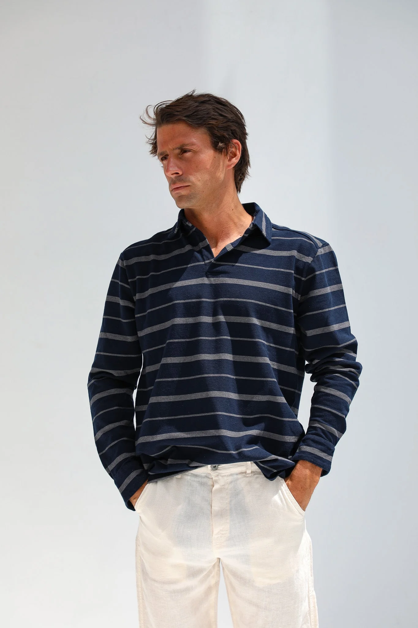 Modern Polo Stripes Navy - Image 4