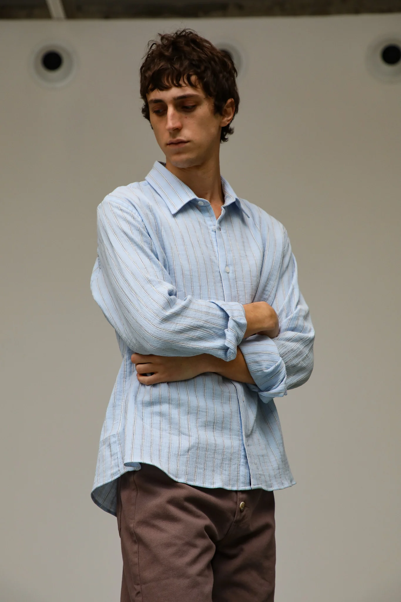 Modern Stripes Shirt Blue - Image 7