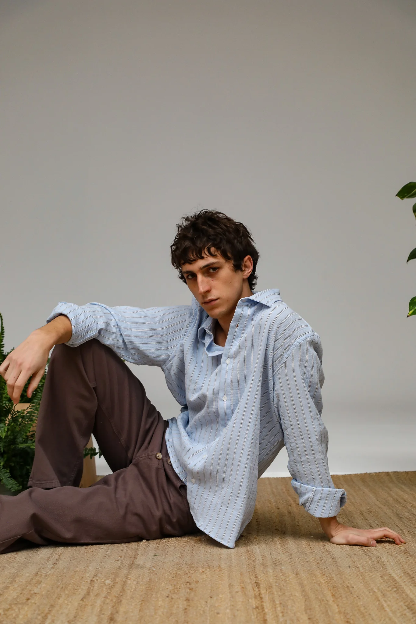 Modern Stripes Shirt Blue - Image 8