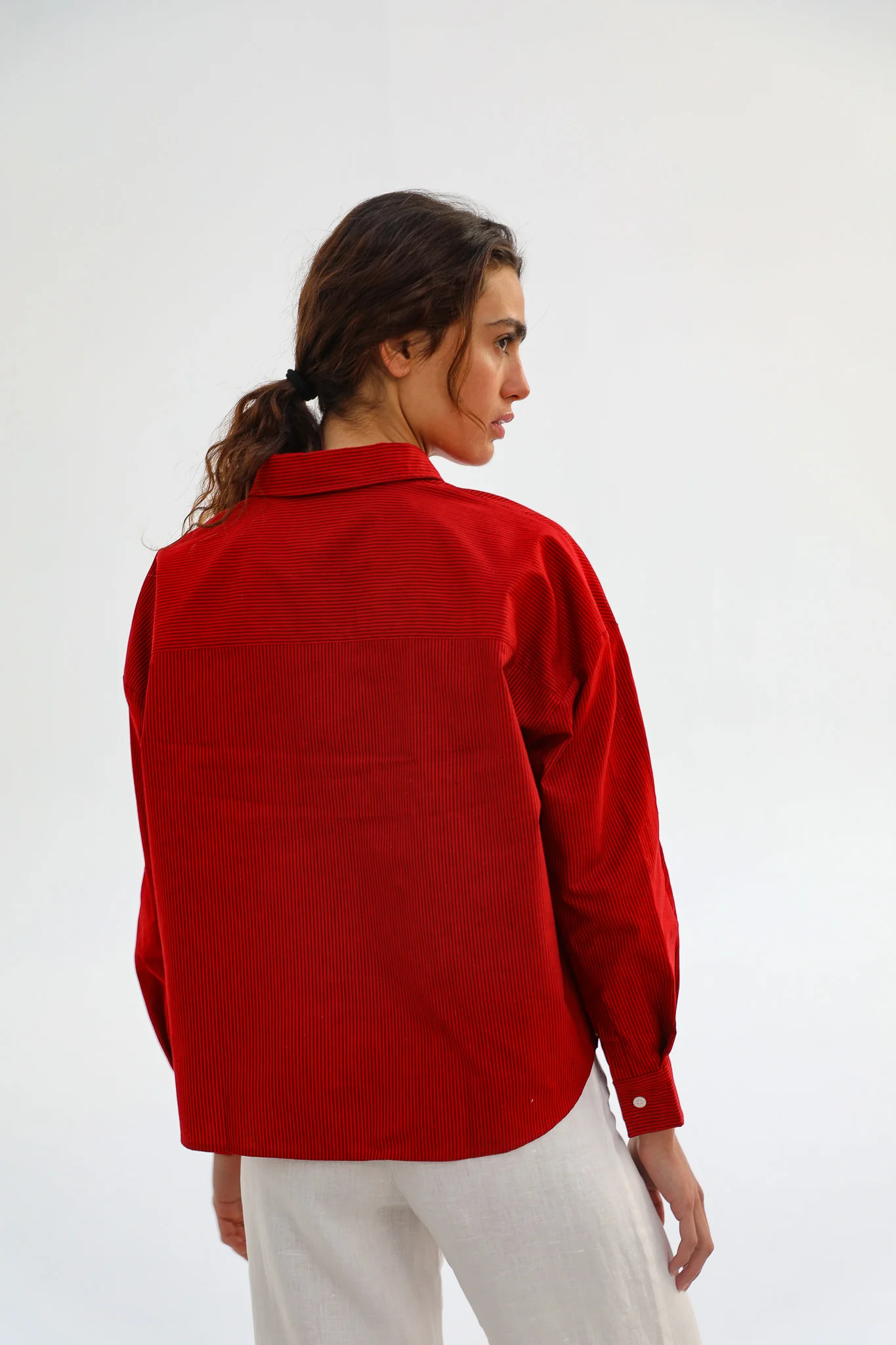 Modern Stripes Shirt Red - Image 5