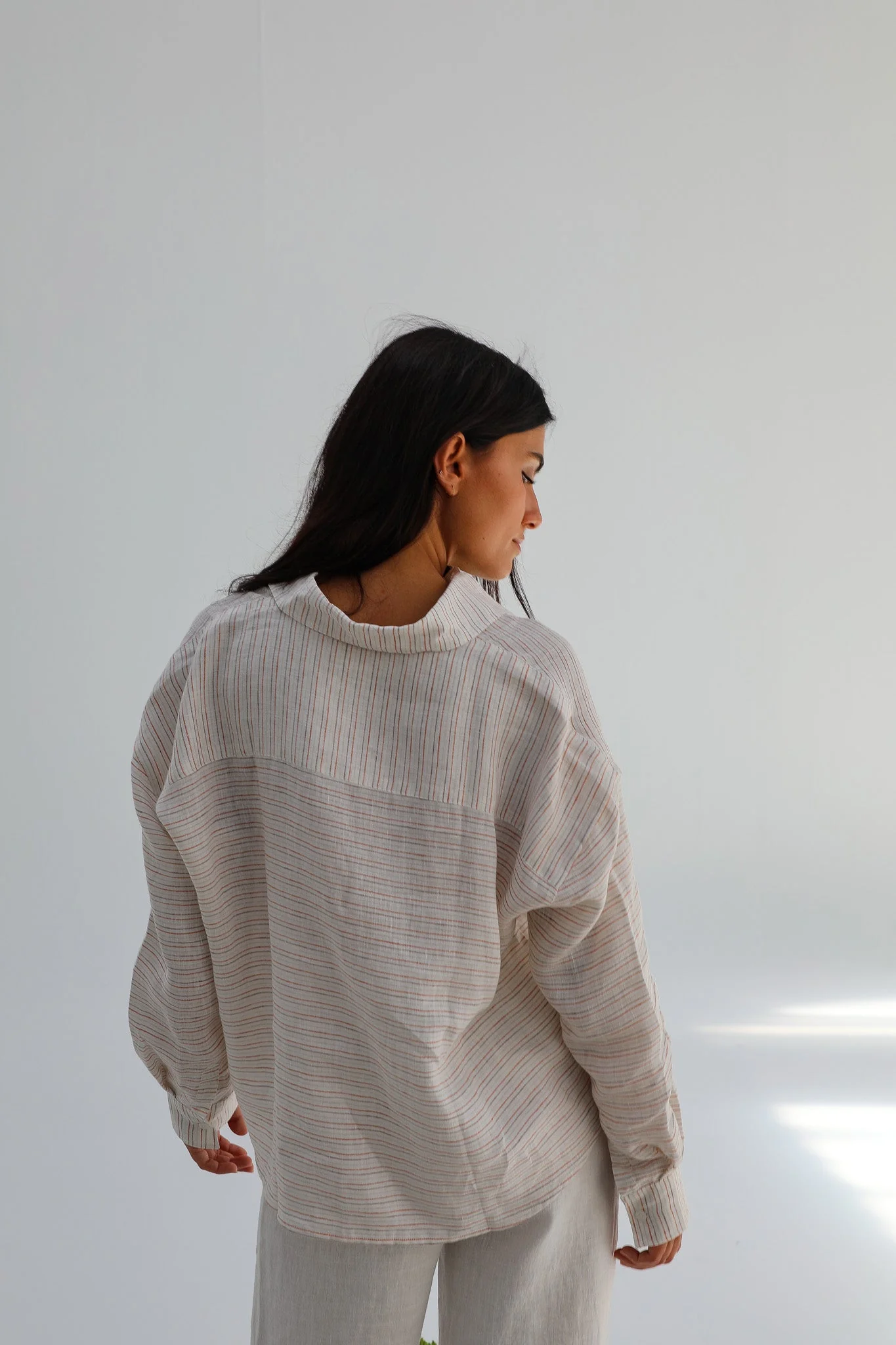 Modern Stripes Shirt White - Image 11