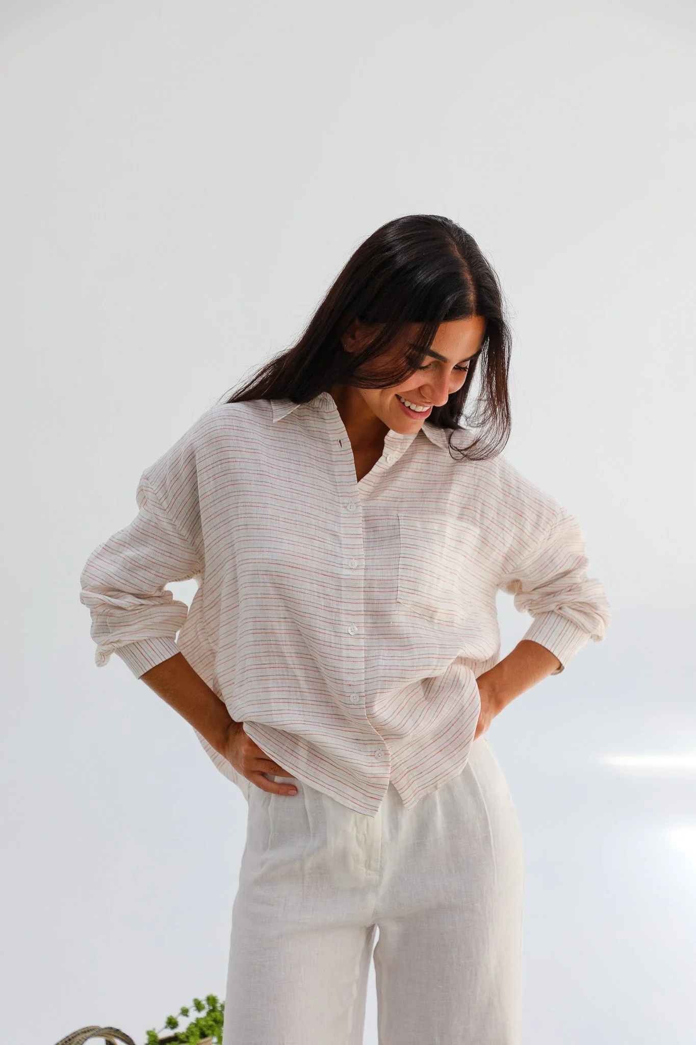 Modern Stripes Shirt White - Image 4