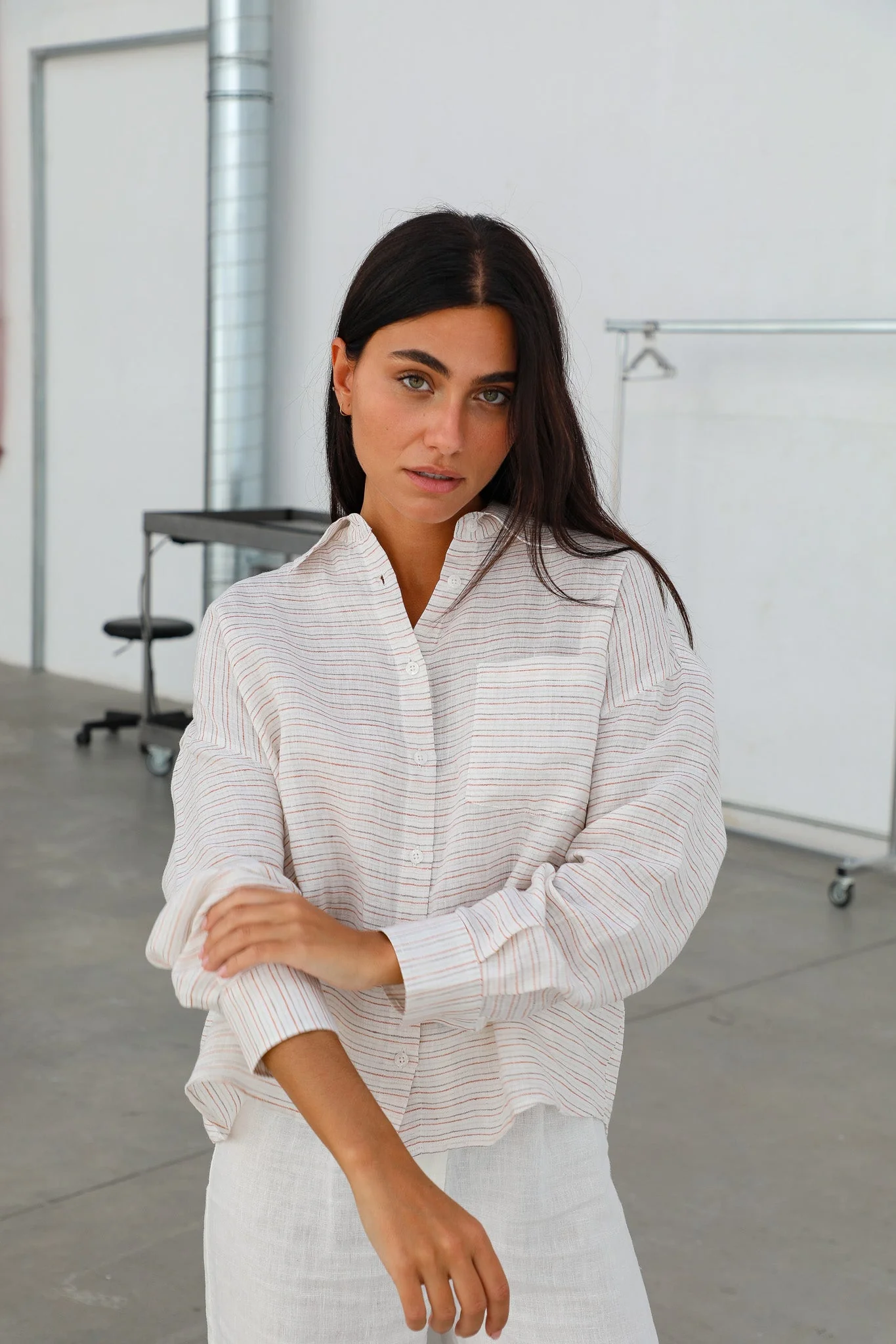 Modern Stripes Shirt White - Image 7