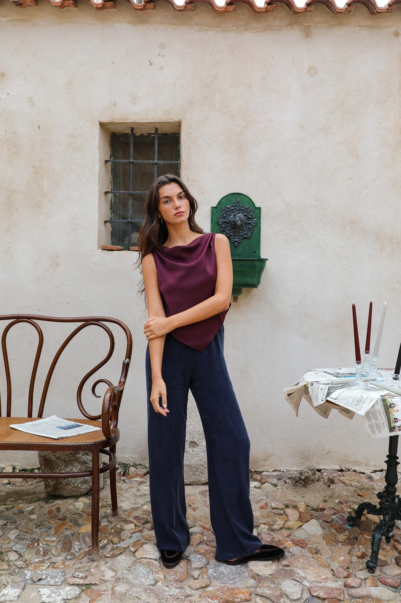 Pants Cupro Navy - Image 3