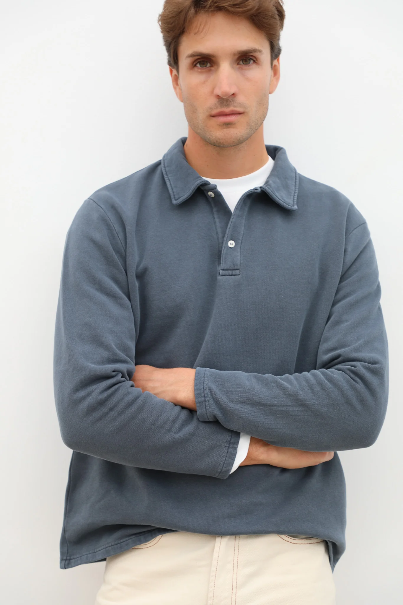 Polo Sweater Dark Blue - Image 4