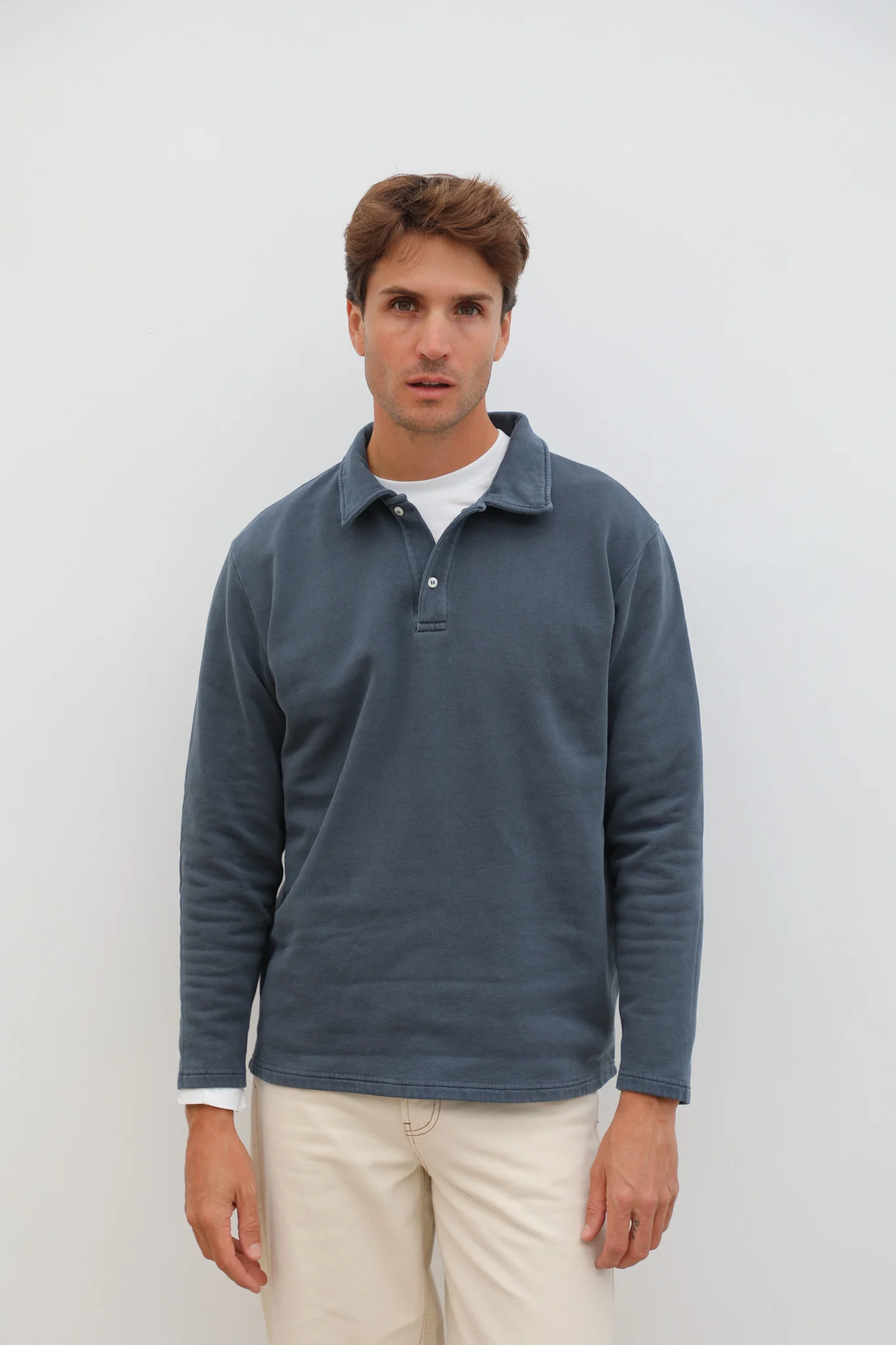 Polo Sweater Dark Blue - Image 6