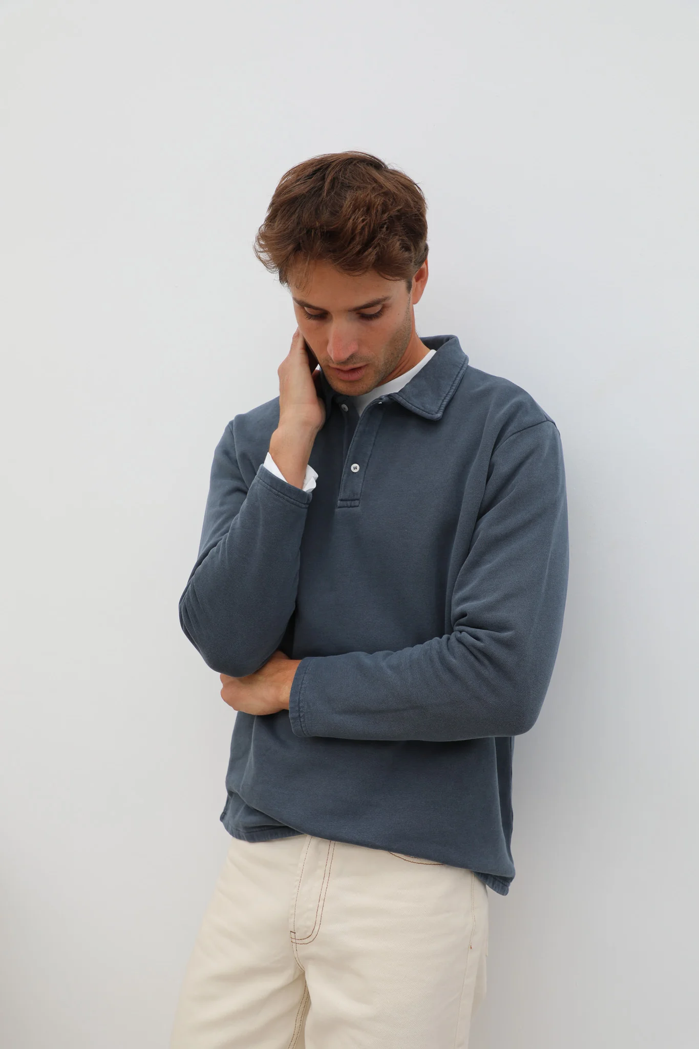 Polo Sweater Dark Blue - Image 8