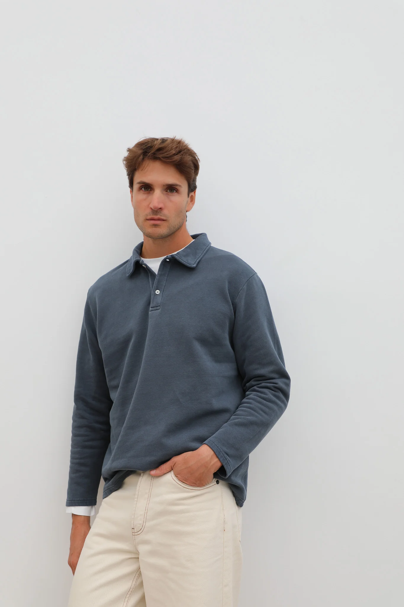 Polo Sweater Dark Blue - Image 9