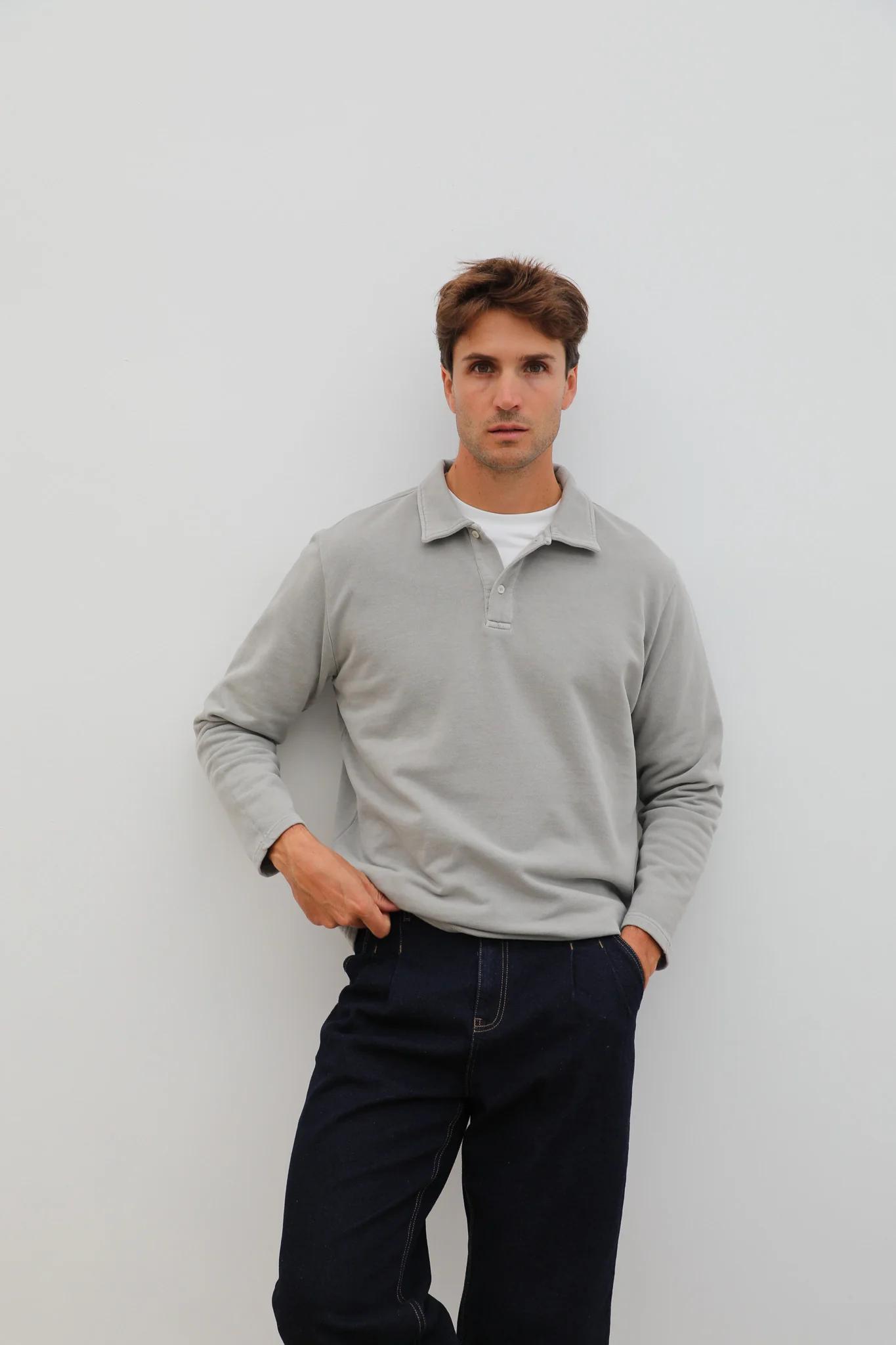 Polo Sweater Grey - Image 6