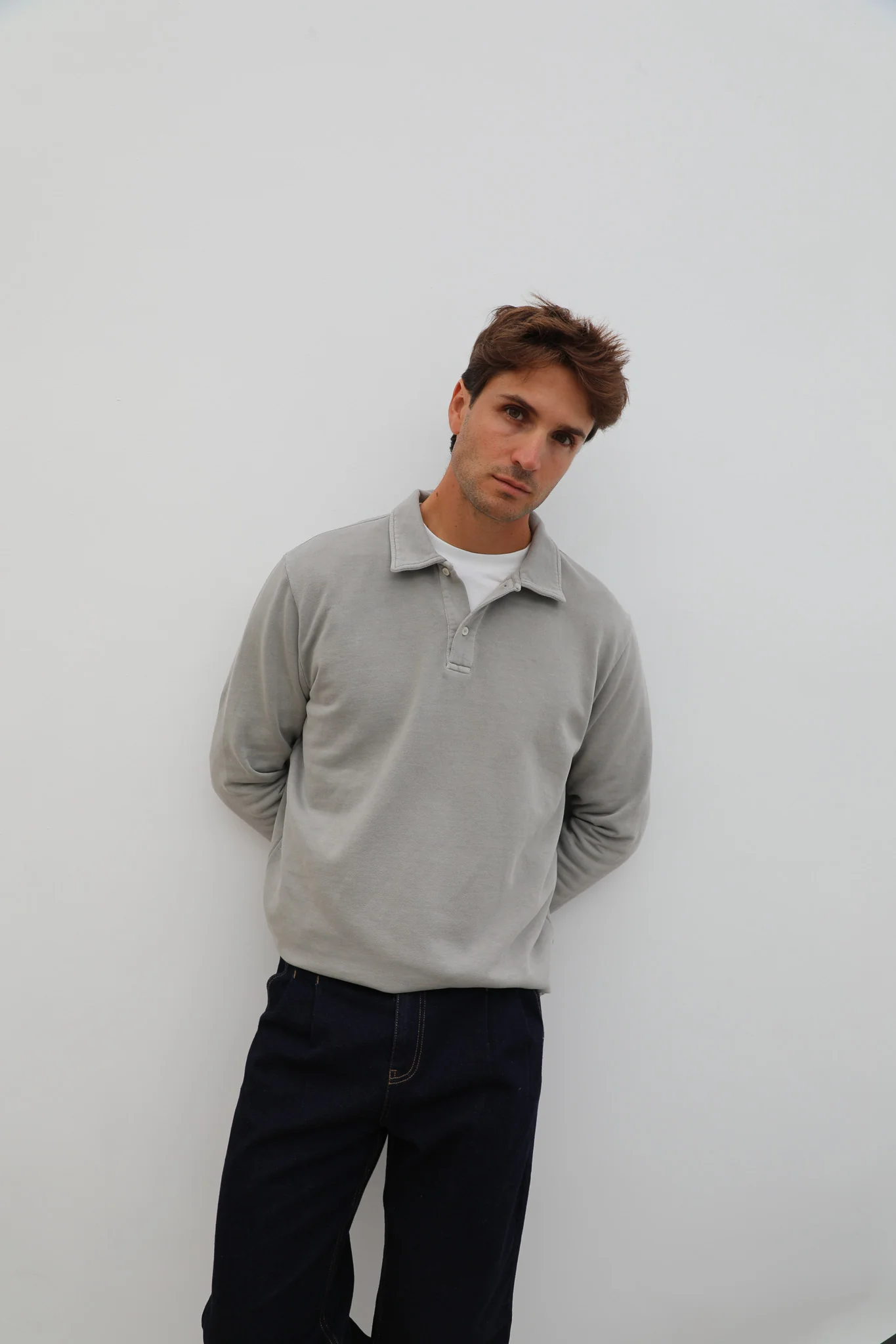 Polo Sweater Grey - Image 8