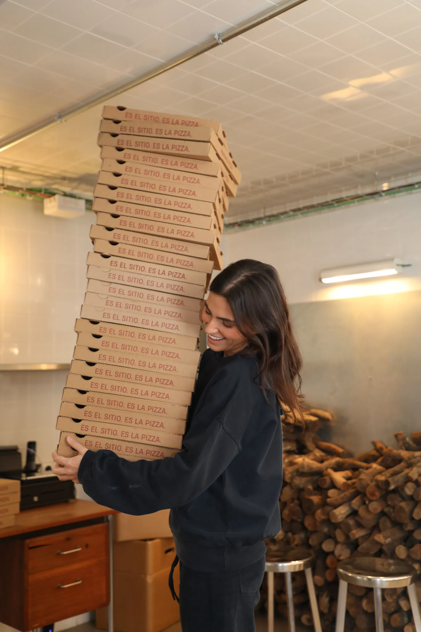 RAMSOS X PARKING PIZZA Sweatshirt Dark Navy - Image 11