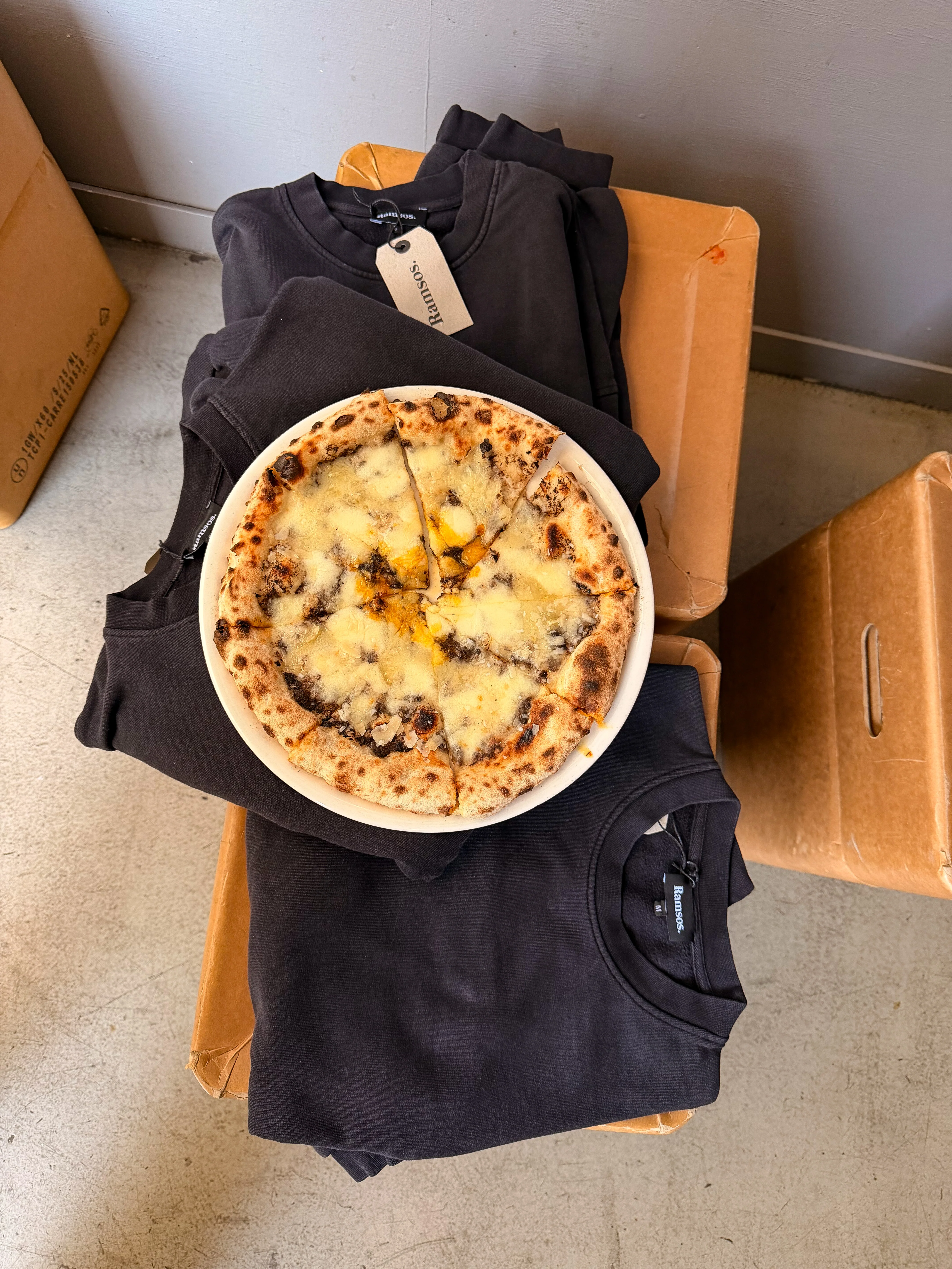 RAMSOS X PARKING PIZZA Sweatshirt Dark Navy - Image 4