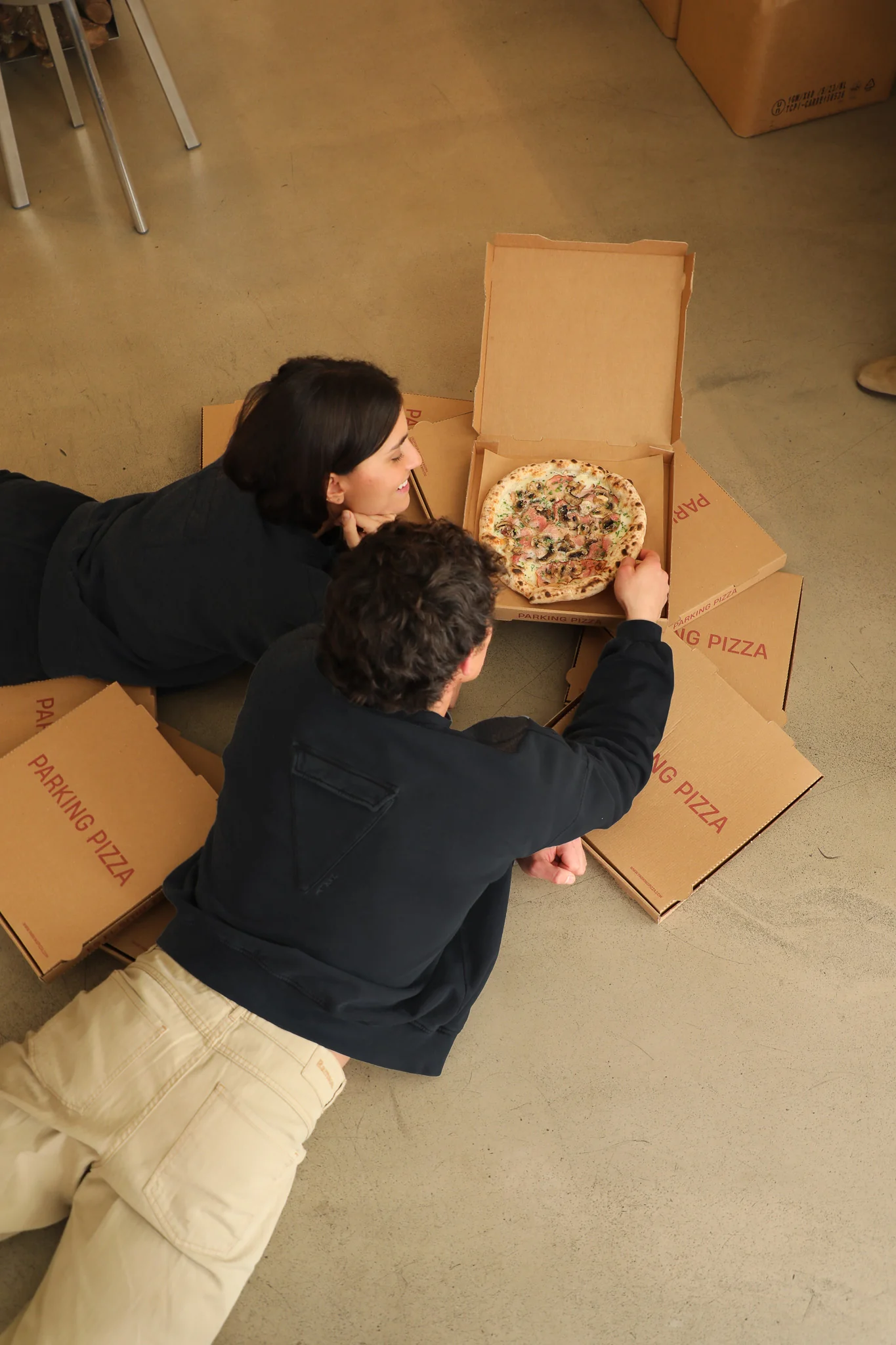 RAMSOS X PARKING PIZZA Sweatshirt Dark Navy - Image 7