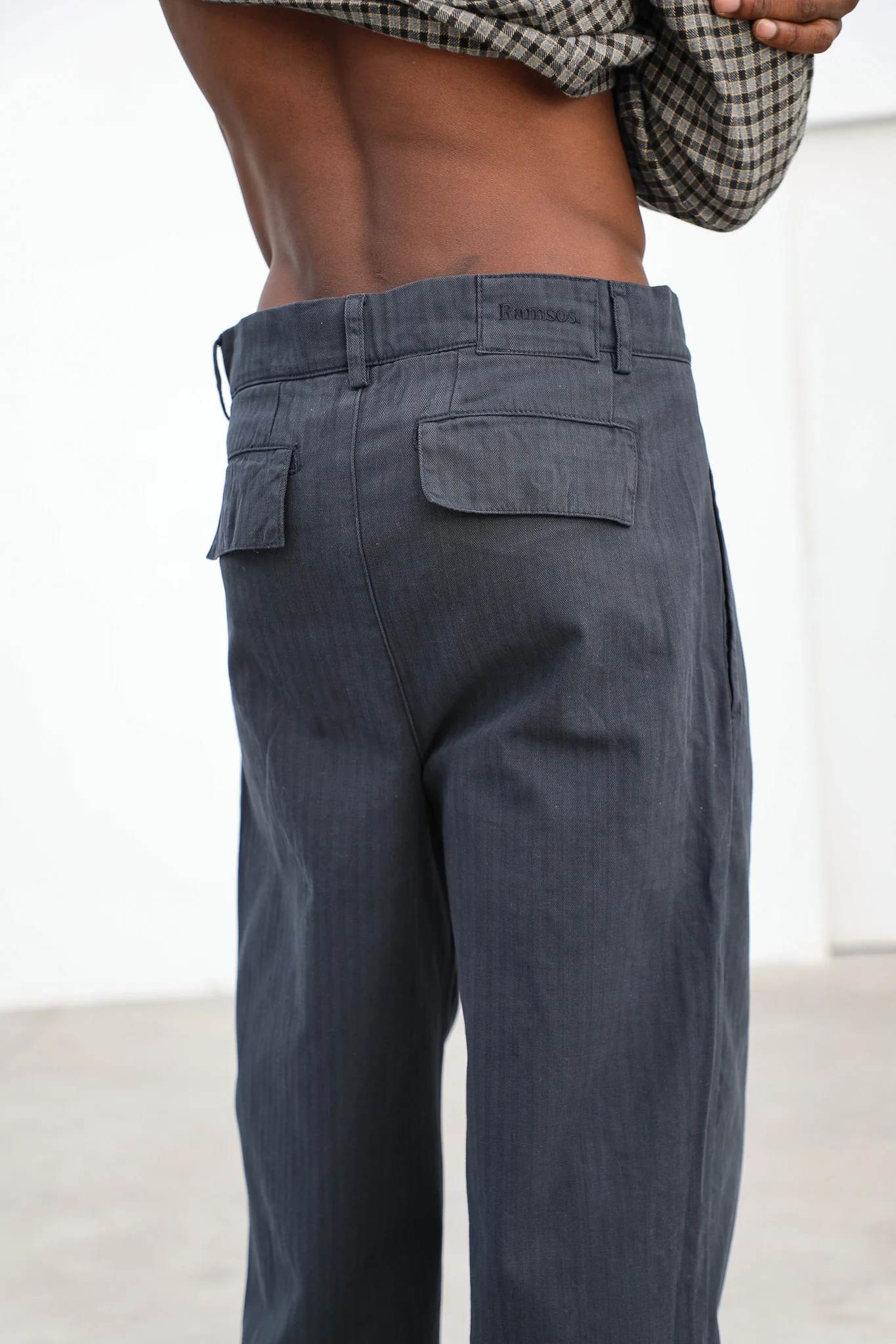 Retro Comfy Pants Navy - Image 3