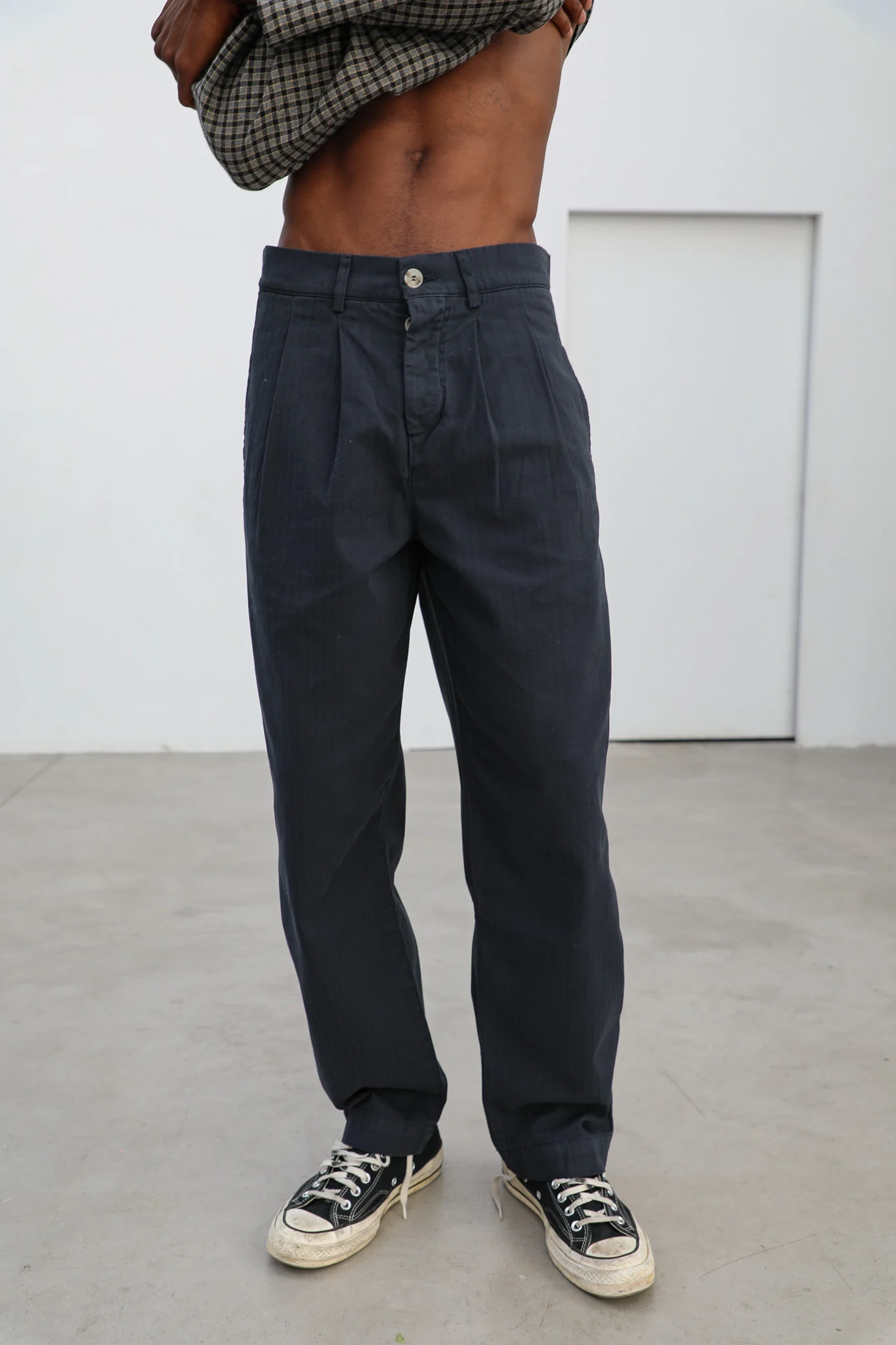 Retro Comfy Pants Navy - Image 4