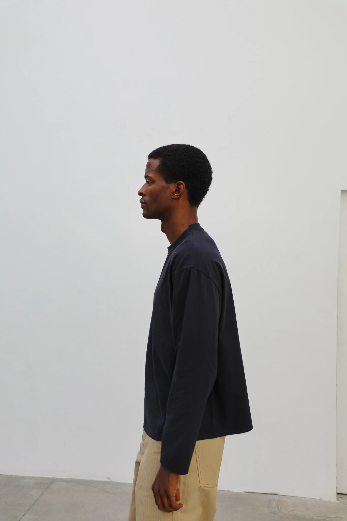 Soft Modern Long Trendy T-Shirt Navy - Image 6