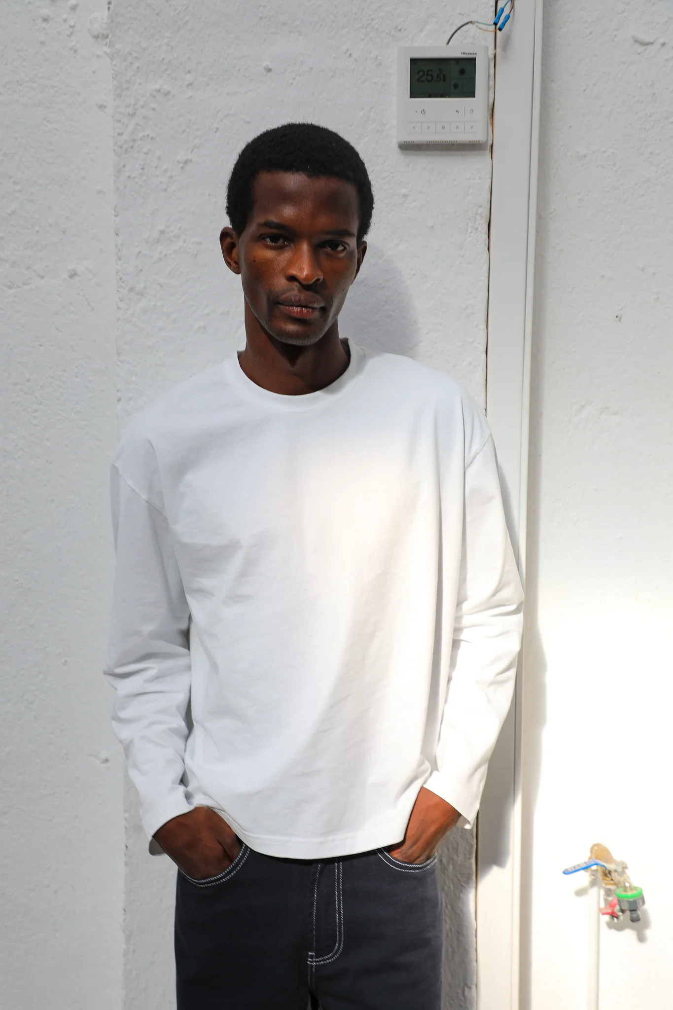 Soft Modern Long Trendy T-Shirt White - Image 3